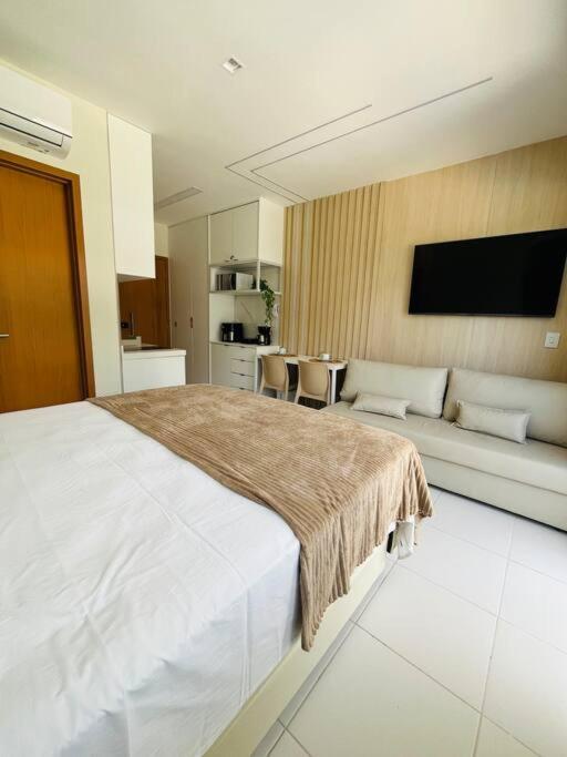 Flat em Muro Alto Porto de Galinhas com Piscina, Ar-condicionado e Cozinha Equipada
