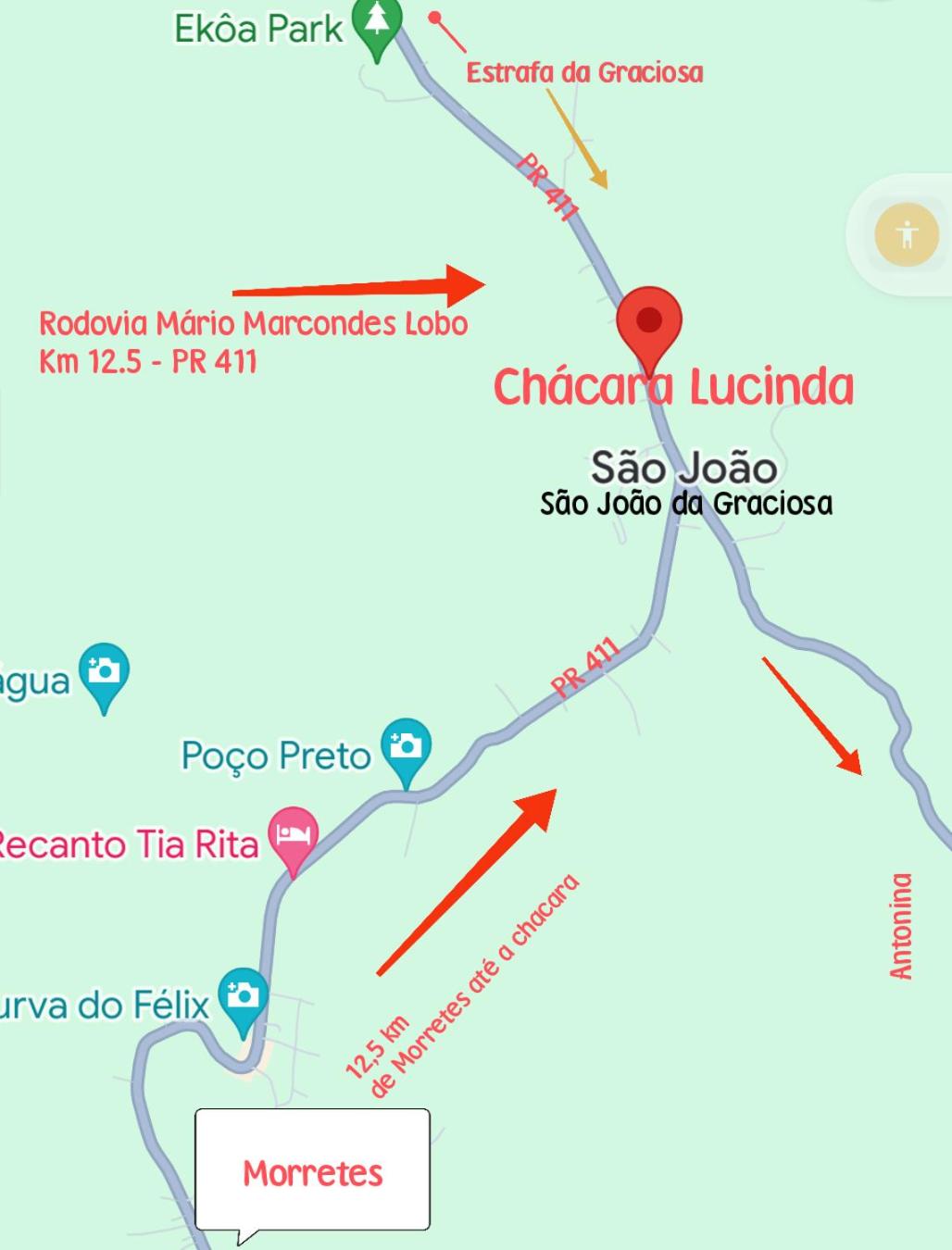 Chalés na Serra da Graciosa - Chácara Lucinda - 12km de Morretes