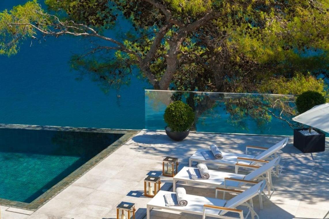 Luxury seafront villa Prestige Brač with pool & private sea deck view 2