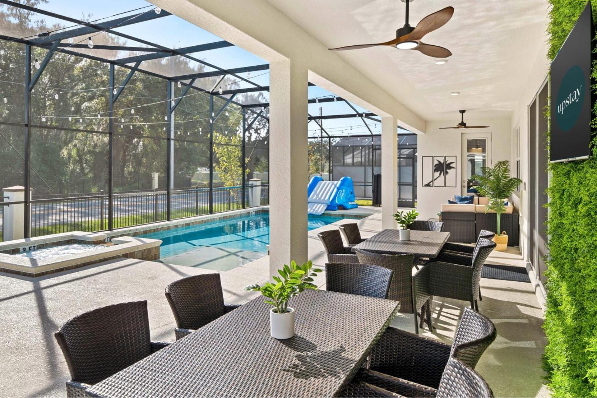 Luxury Family Home with Private Pool Hot Tub Cinema & Games view 4