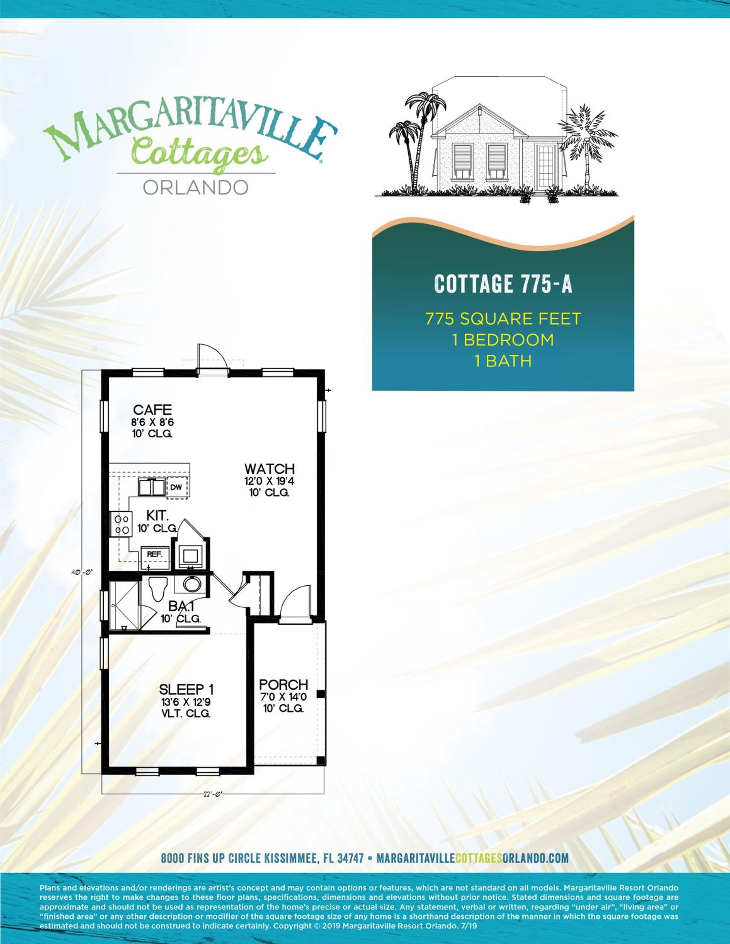 Charming Cottage 3 Miles to Disney with Margaritaville Resort Access - 3099KL