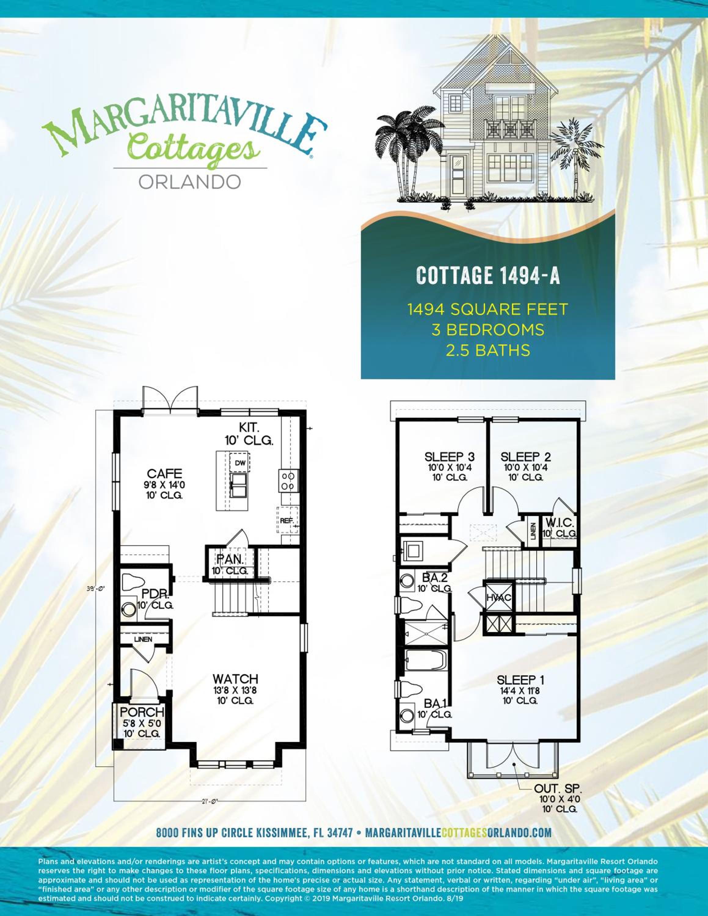 Lovely Cottage near Disney with Margaritaville Resort Access - 3059PI