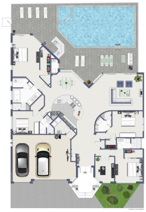 CoralVilla Perfection - luxurious, sun deck on water, pool, spa view 5