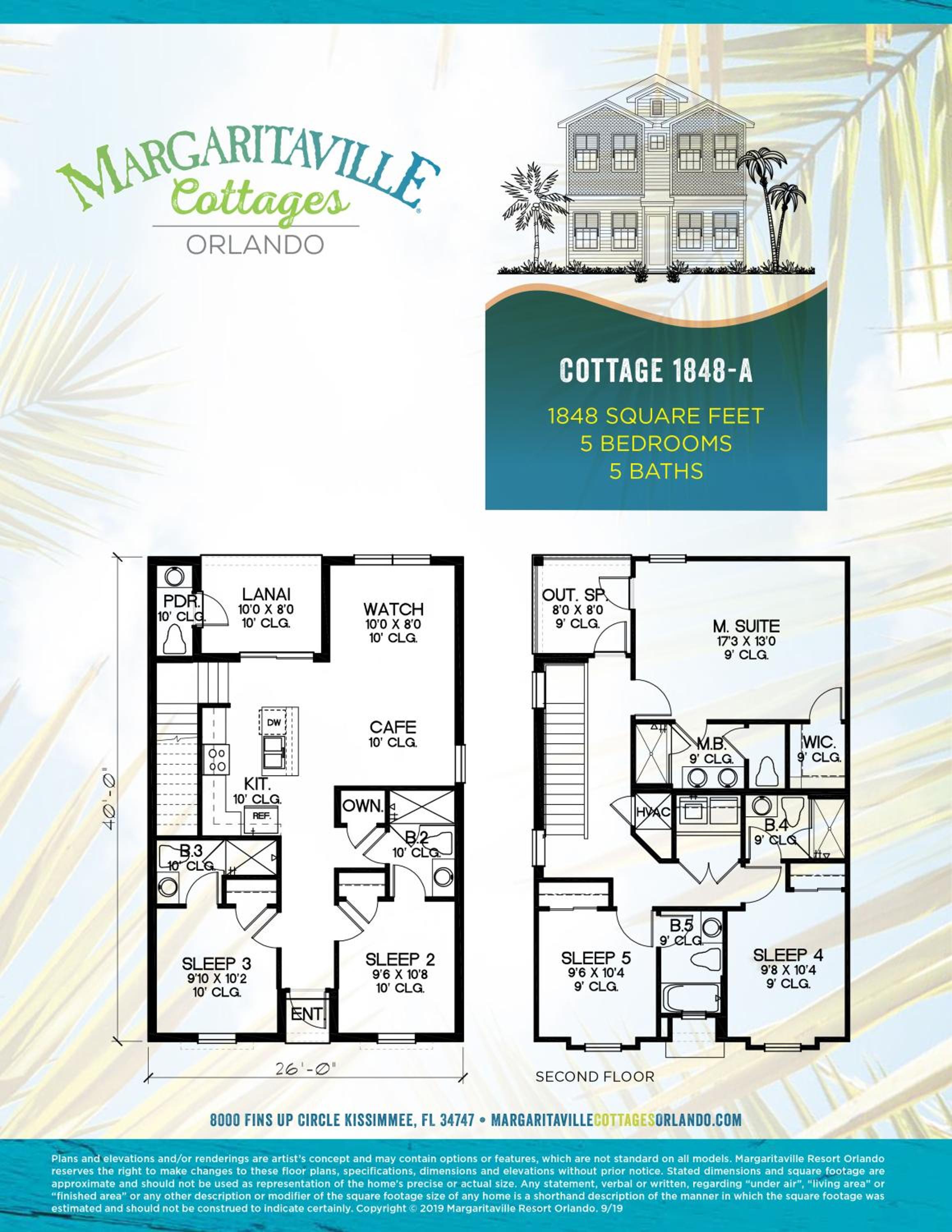 Bright & Airy Cottage Near Disney With Margaritaville Resort & Island H2O Access - 8008Ls