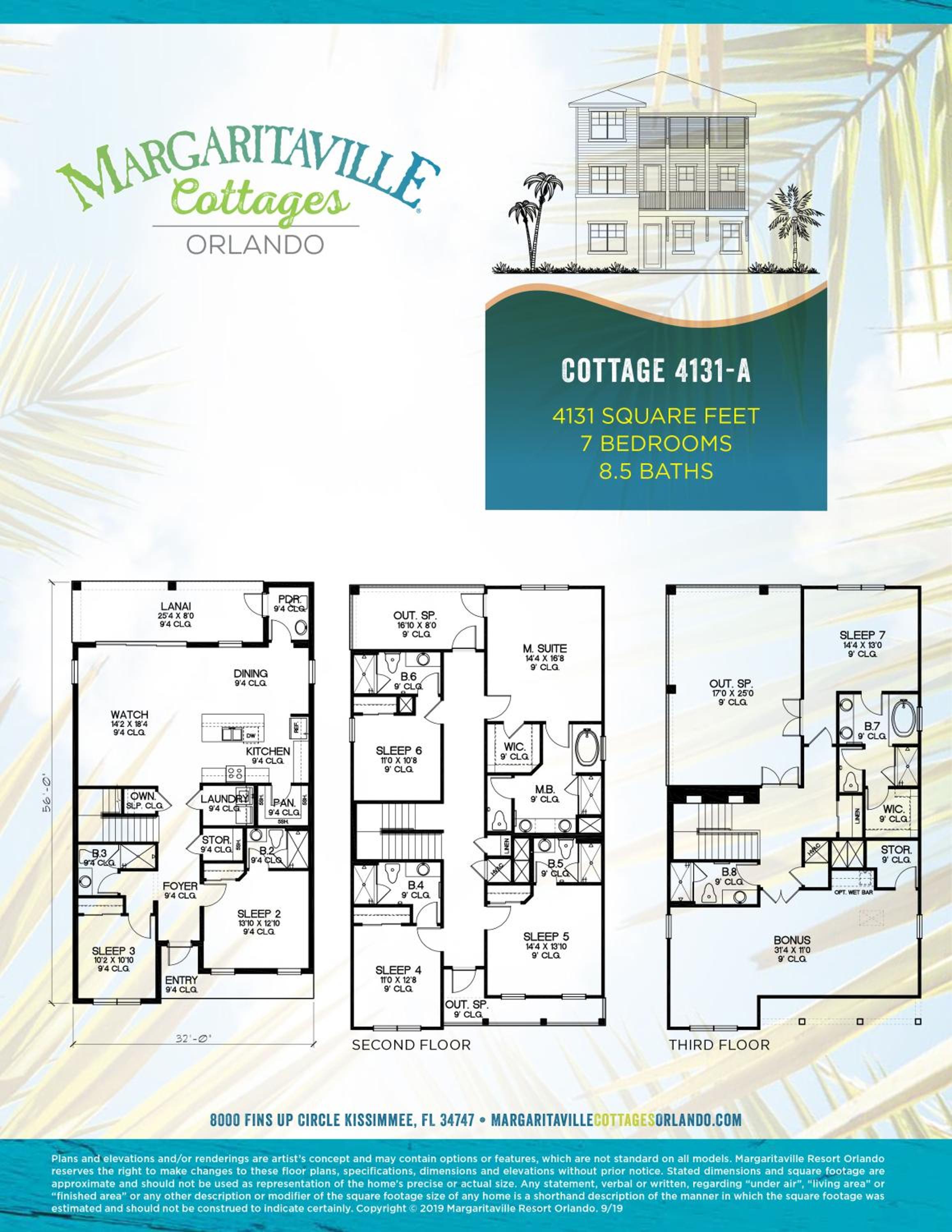 High Tide Cottage With Private Pool Near Disney With Margaritaville Resort & Island H2O Access - 8053Su