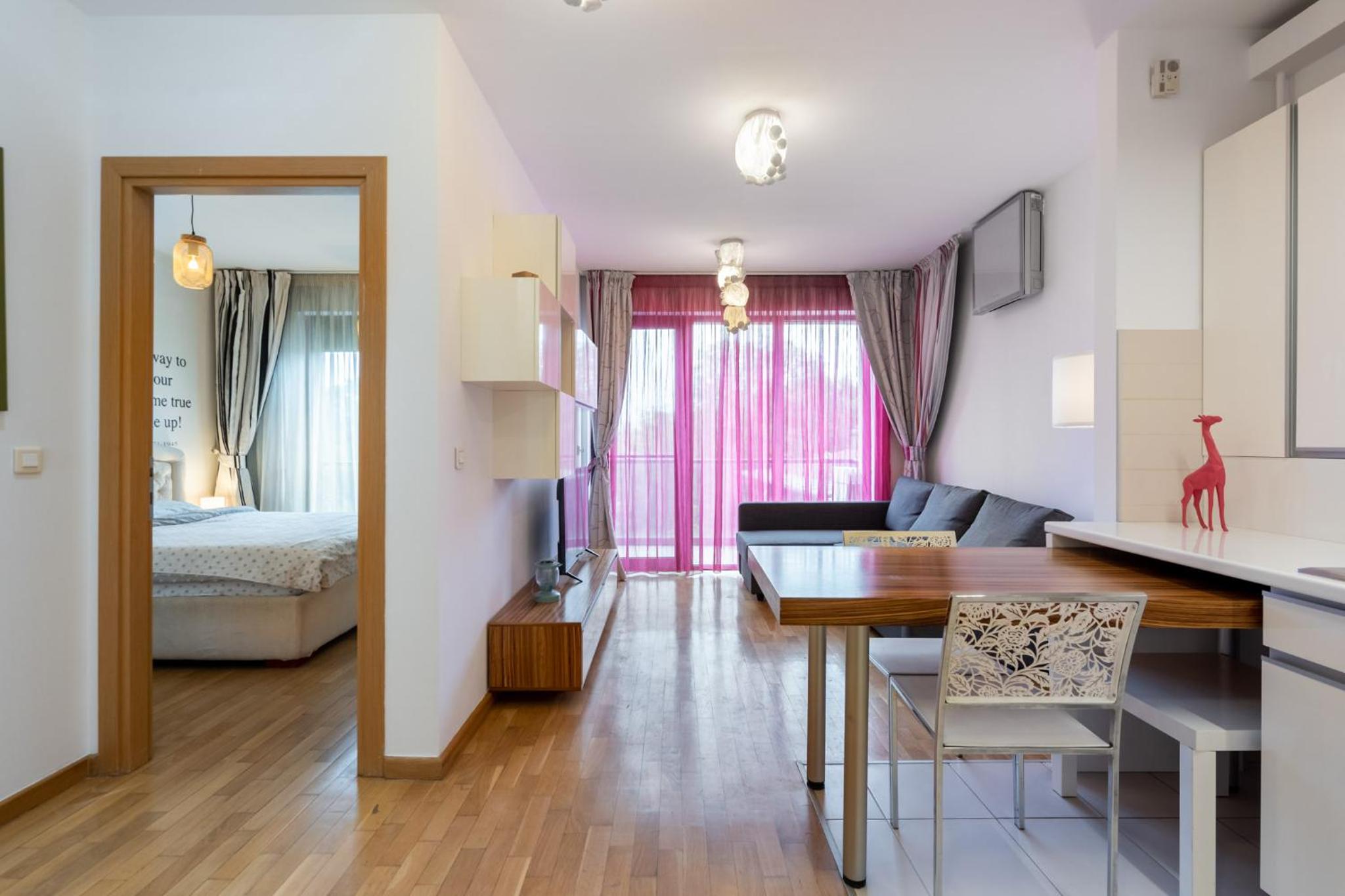 LazyNest - Modern Apartment with Parking & Balcony view 2