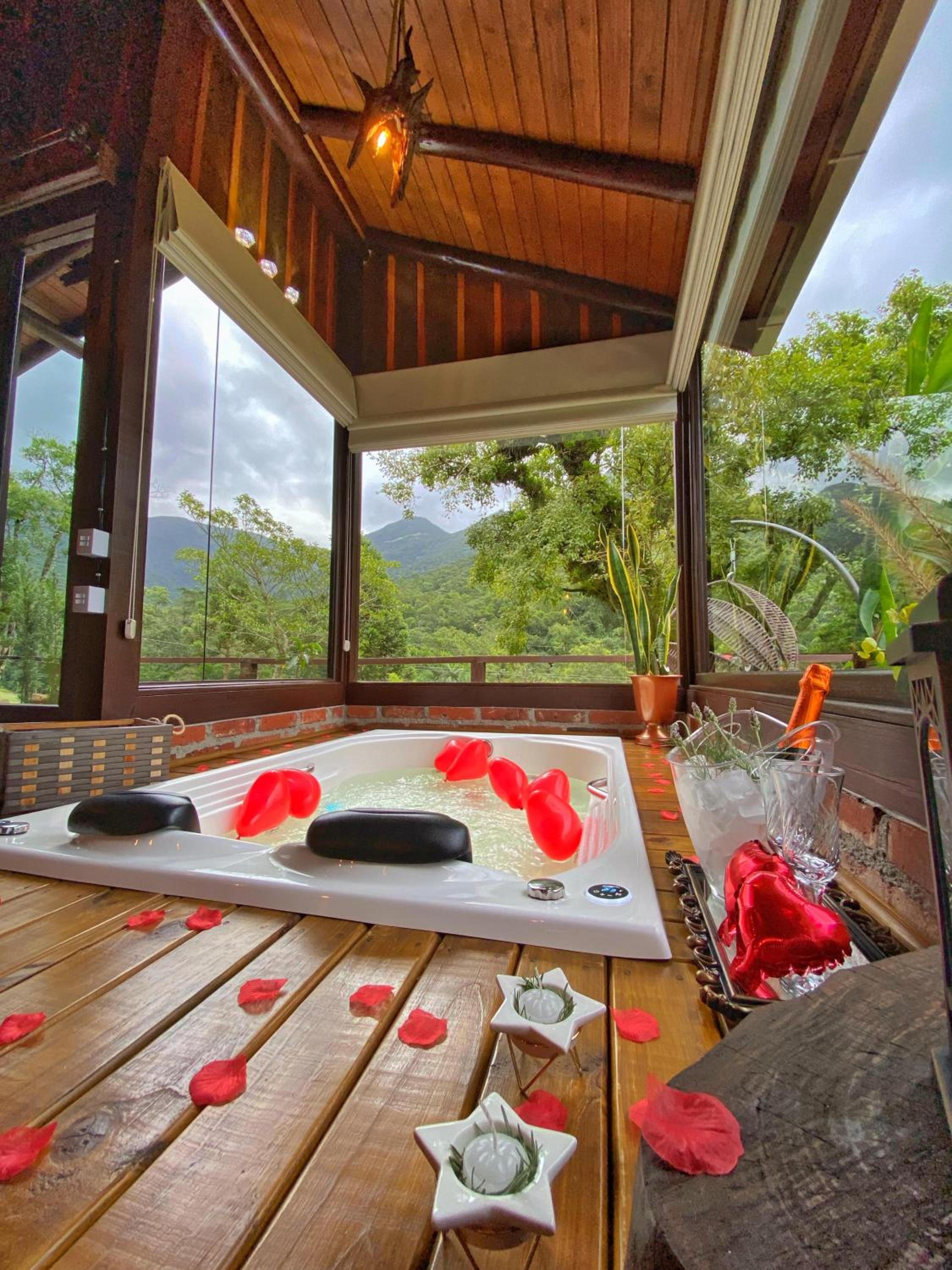 Cabana com visual incrível para a Serra