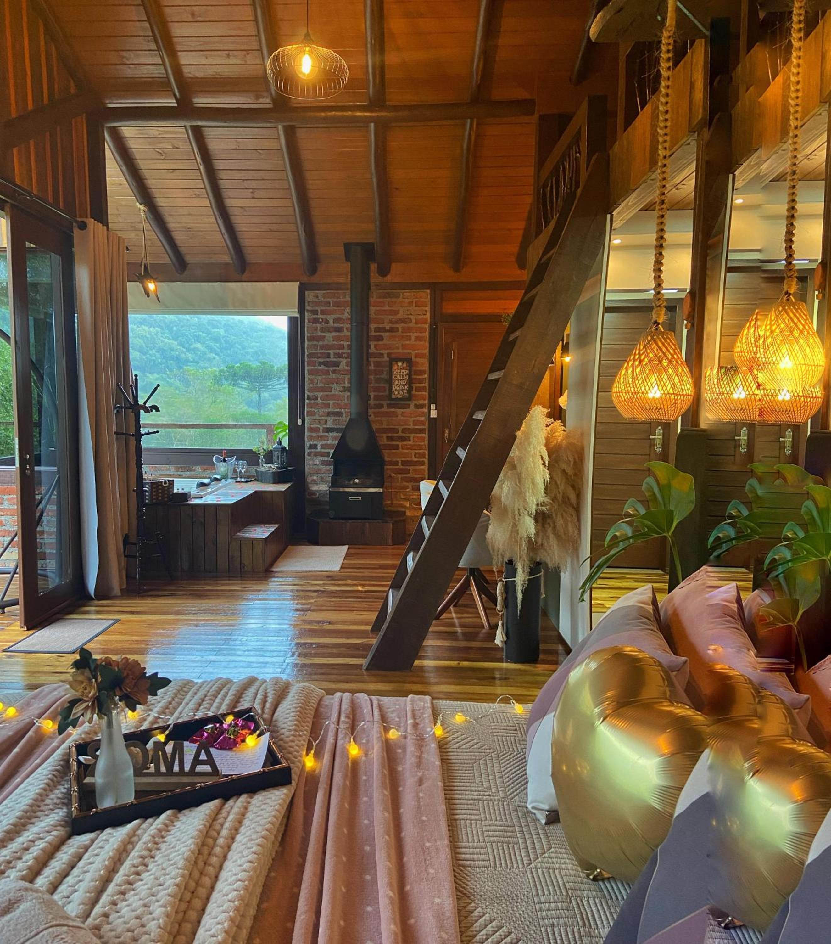Cabana com visual incrível para a Serra