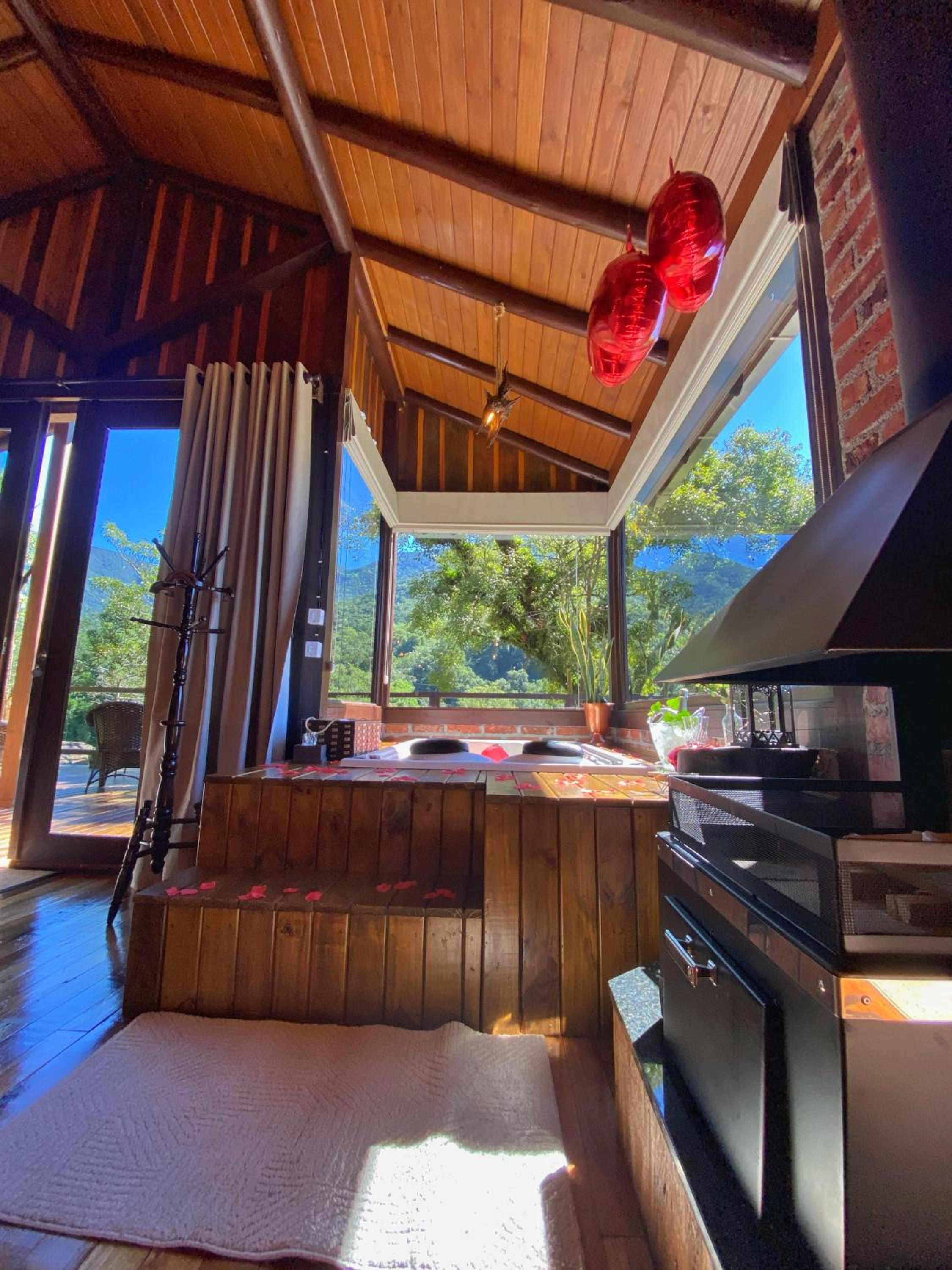 Cabana com visual incrível para a Serra