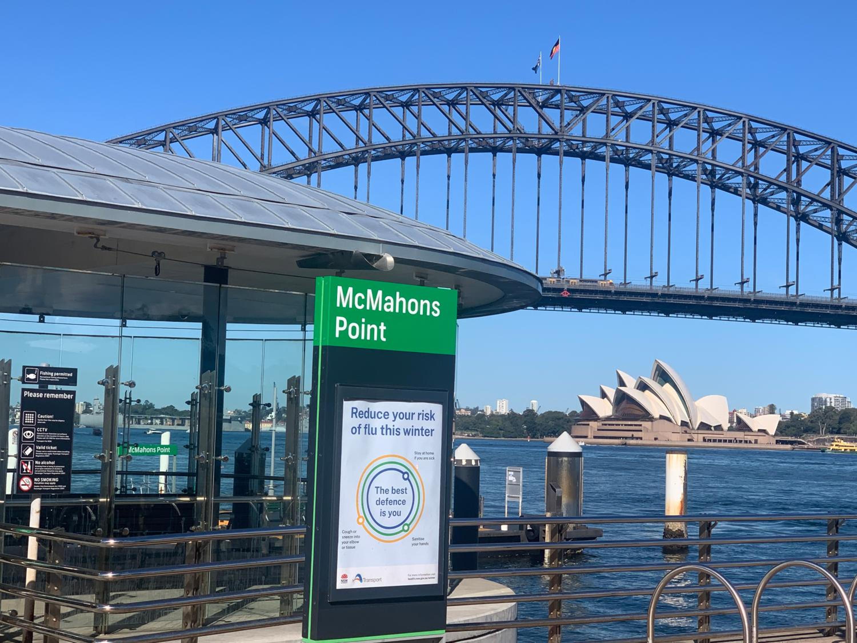 Sydney Harbor bridge and opera house view