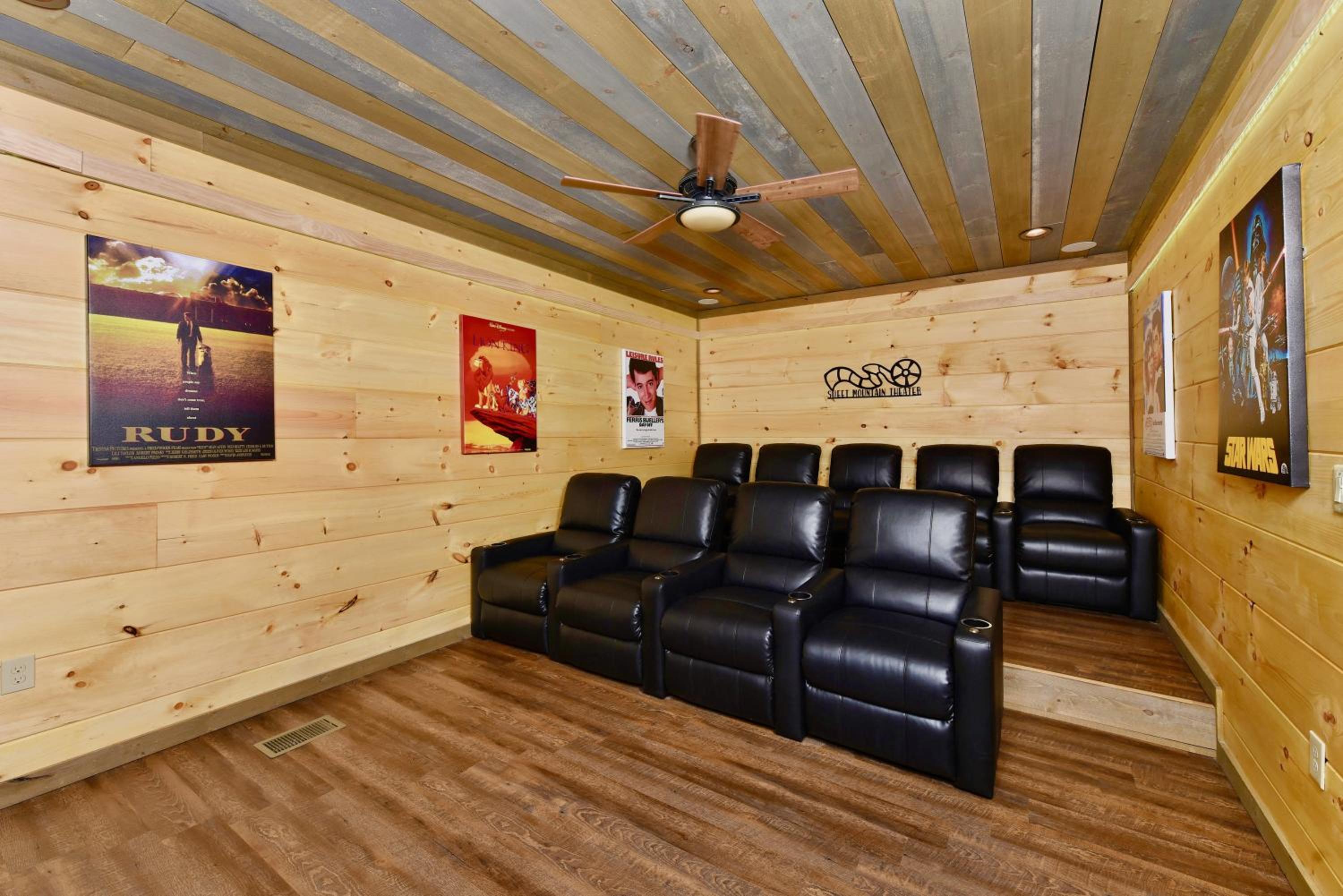 Sweet Mtn Retreat Theater Game Room EV view 2