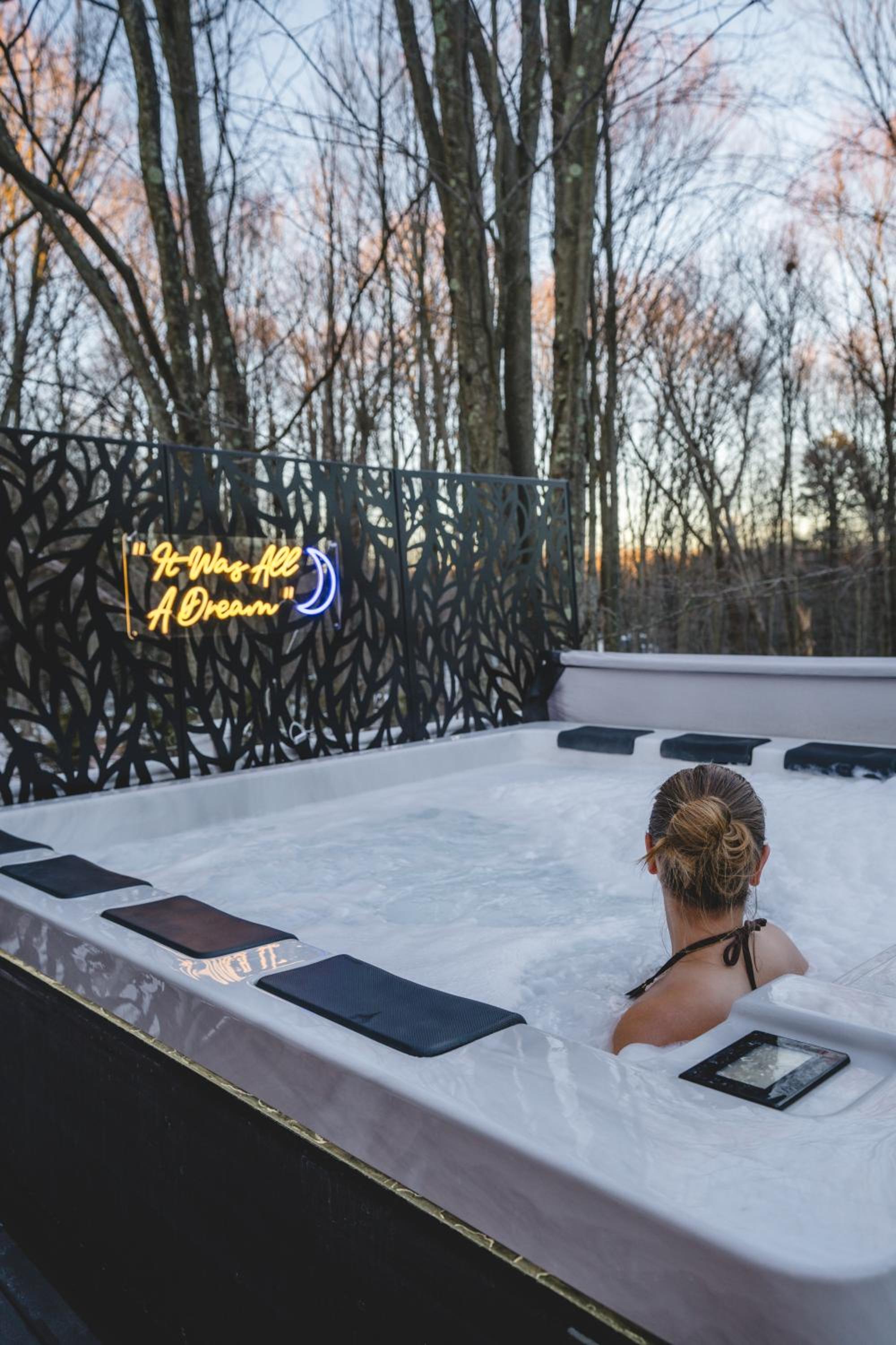 Mount Zurich 14 PPL Hot Tub Fire pit Pool Table Playground view 2
