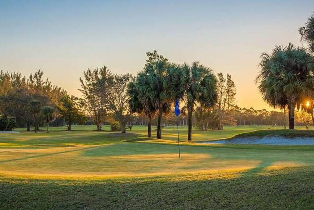Golf course view & heated pool home view 4