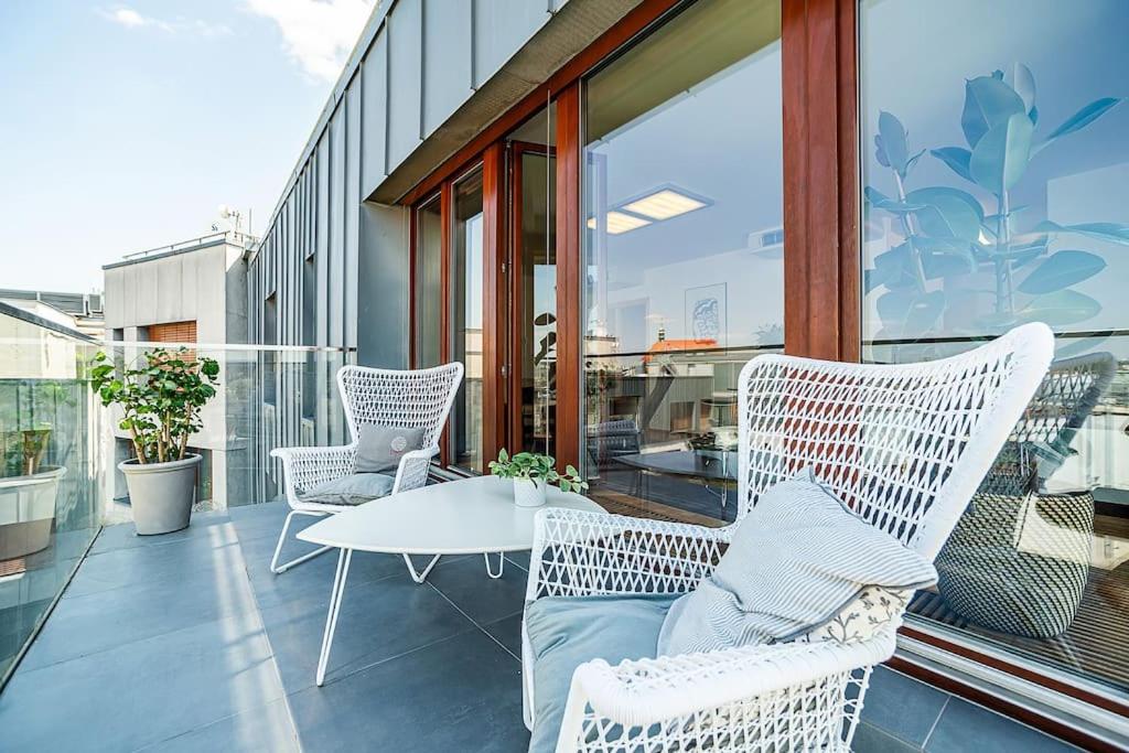 Shiny Rooftop Apart with Free Garage