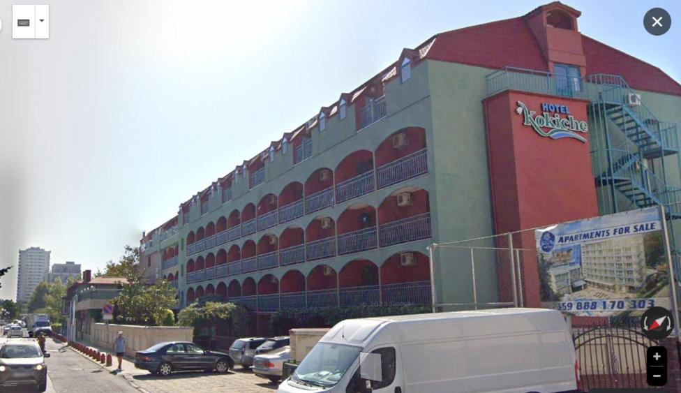 Sunny Beach Apartment, Kokiche Hotel - white building Liliya