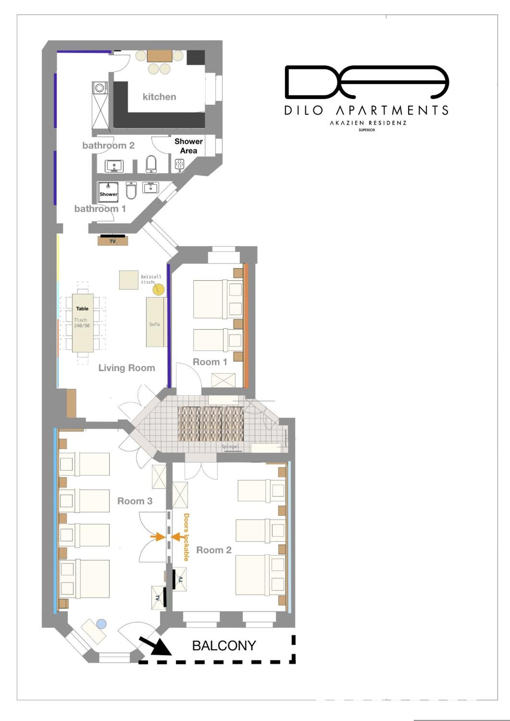 Dilo Apartments 150 sqm Modern Historic Apartments for 12 Guests