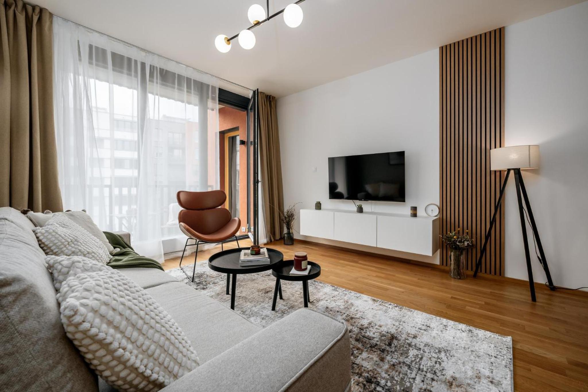Prague Days - One-bedroom Apartment with Garage Parking and Balcony