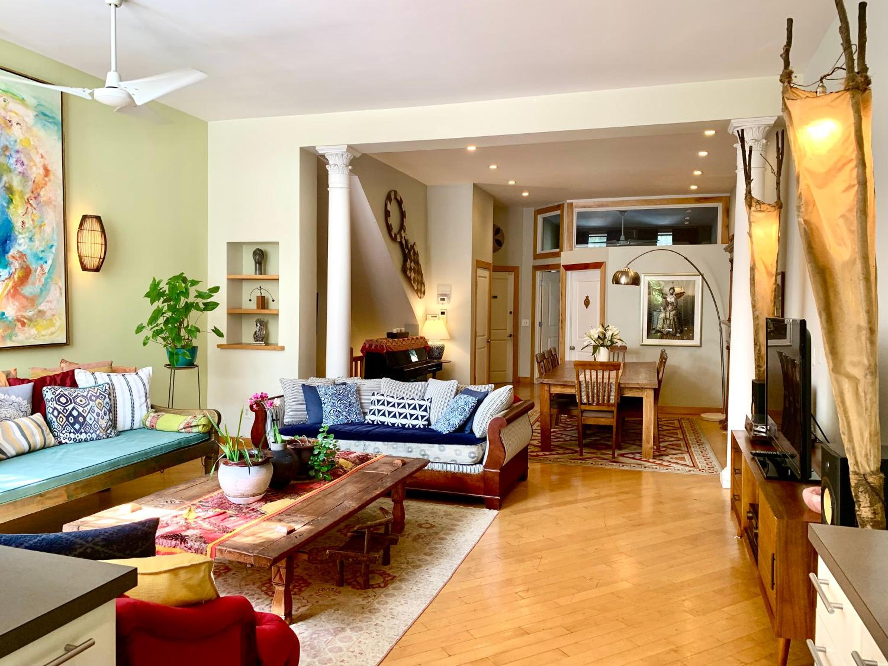 2 bedrooms with one private bathroom in lovely home