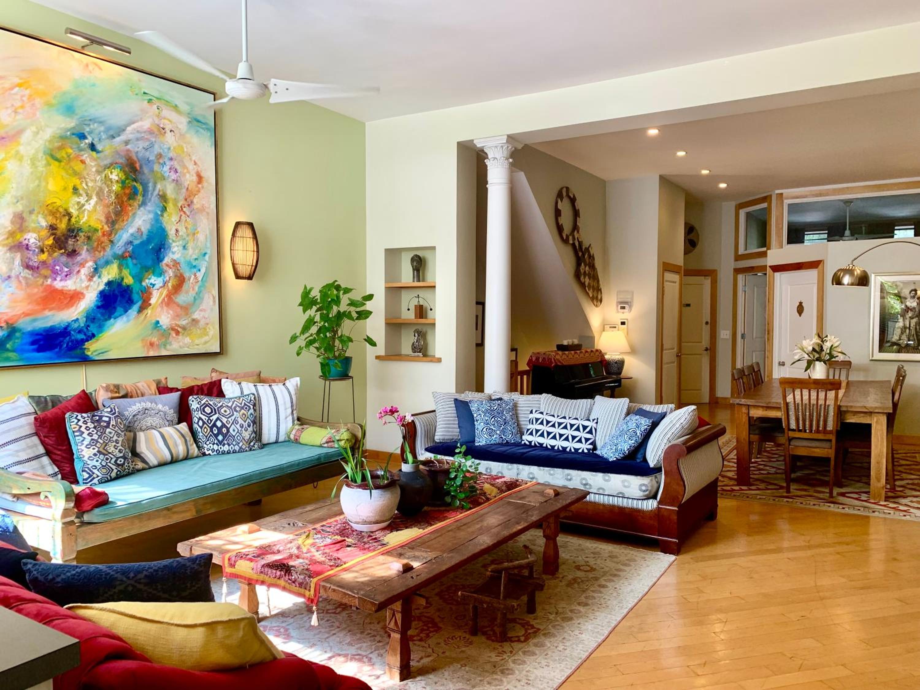 2 bedrooms with one private bathroom in lovely home