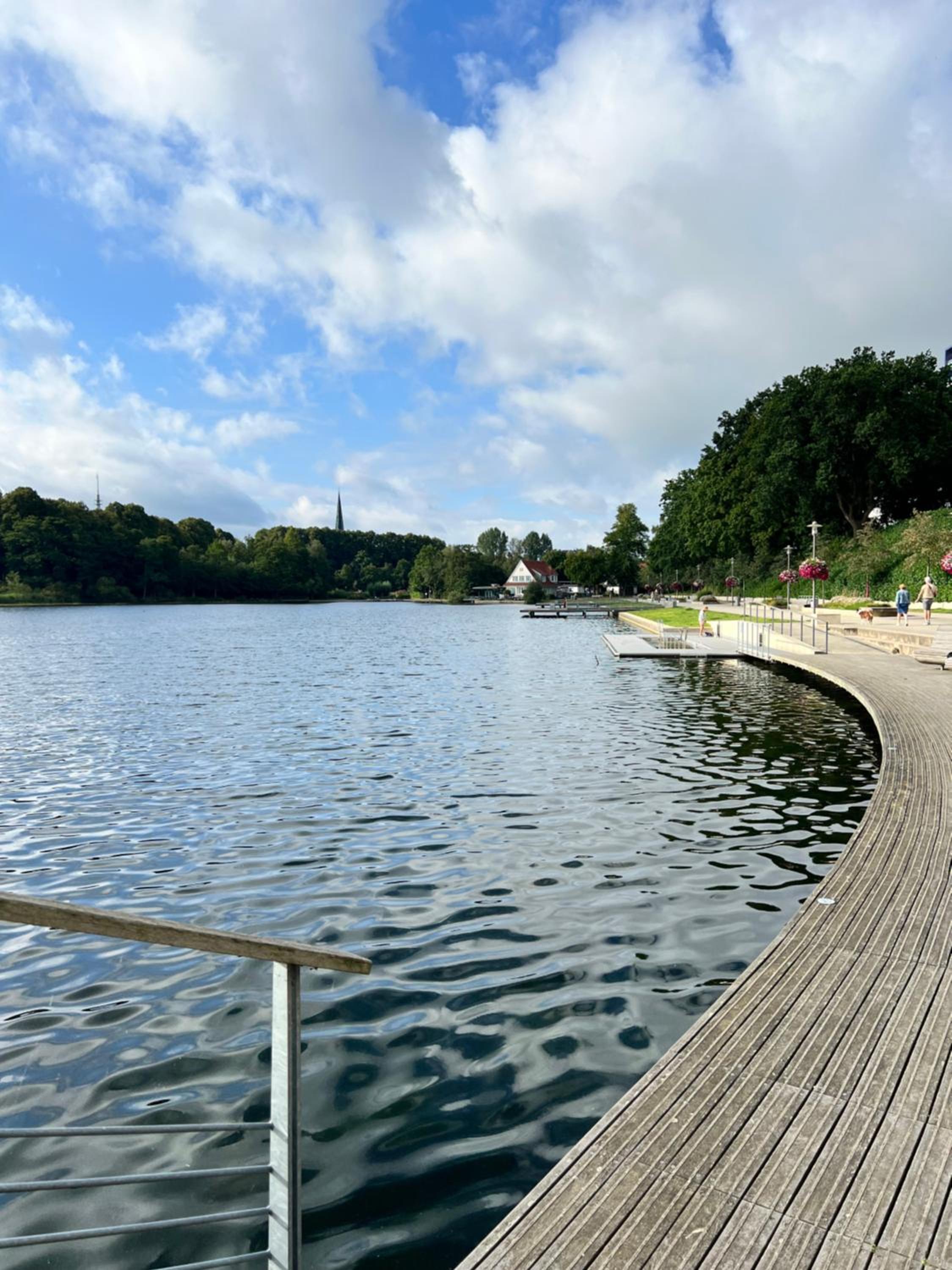 Panoramablick über den See