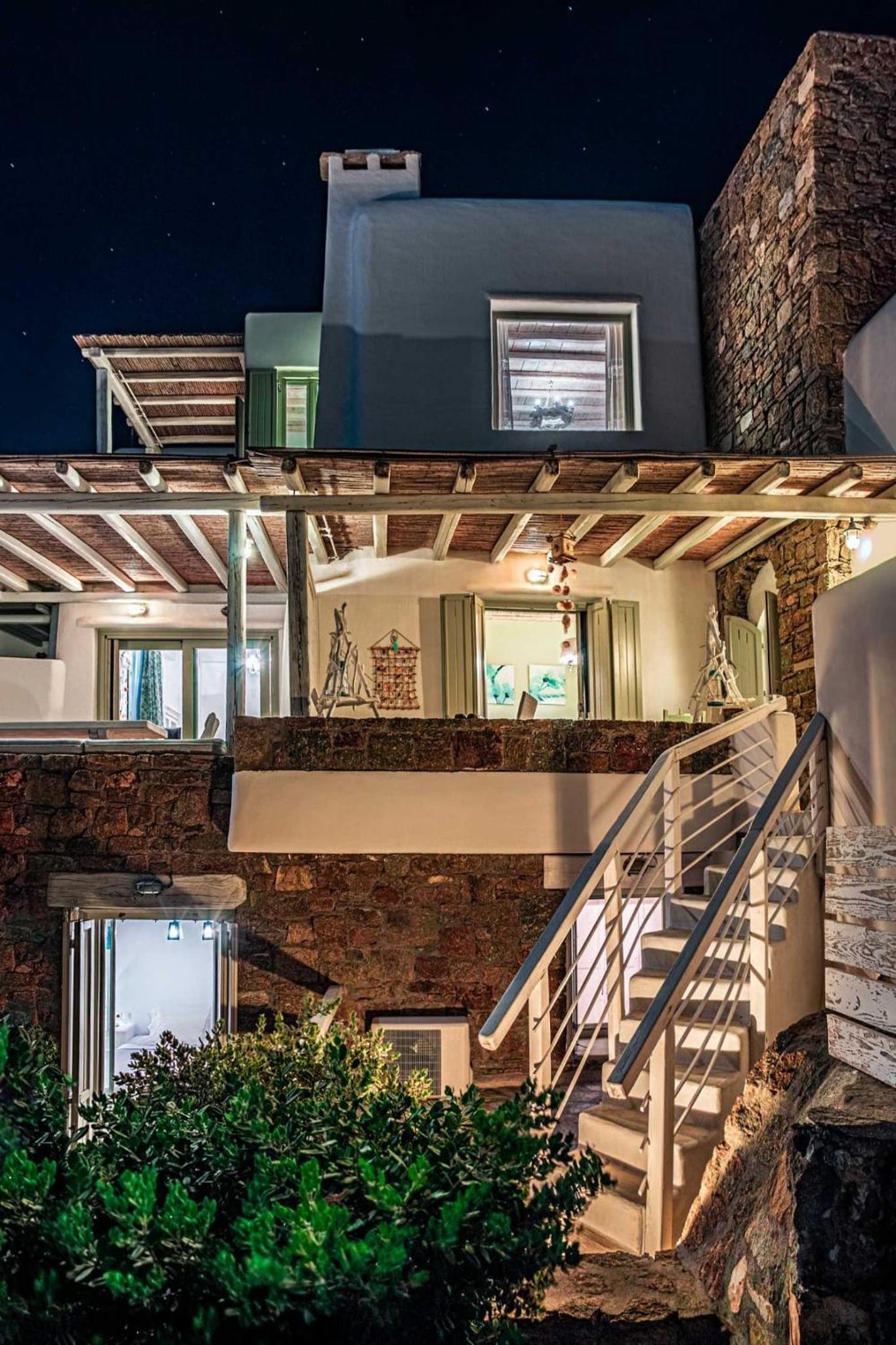 Sophisticated Mykonos Apartment | Apartment Amorino | Terrace with Private Hot Tub | Outdoor Dining Area | Kalafatis