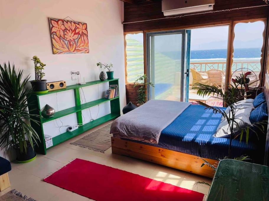 Beach front studio with huge roof top terrace
