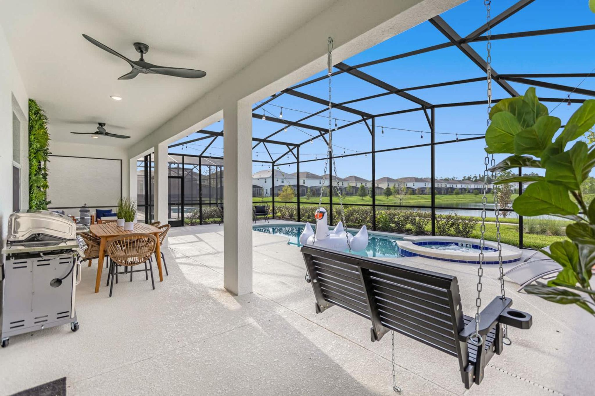 Disney 6BR Family Home - Pool Theater Games BBQ view 5