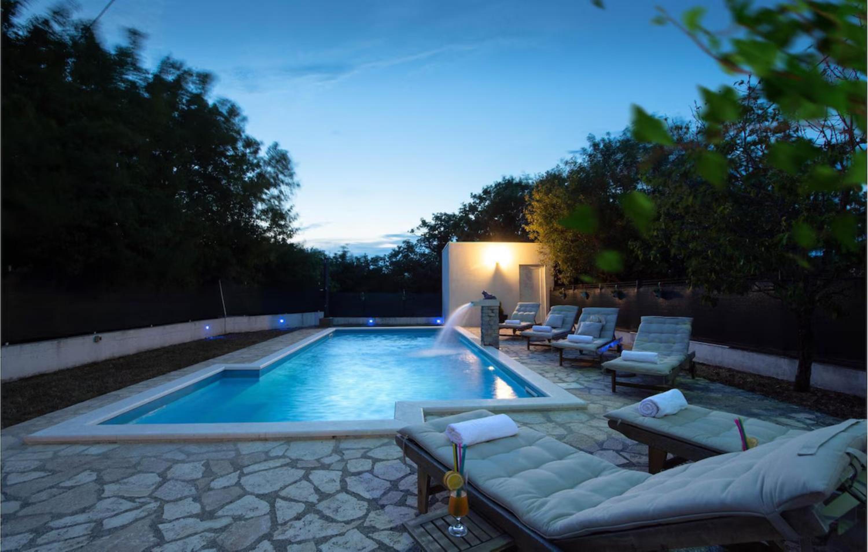 House Runjic with pool, large garden and playground