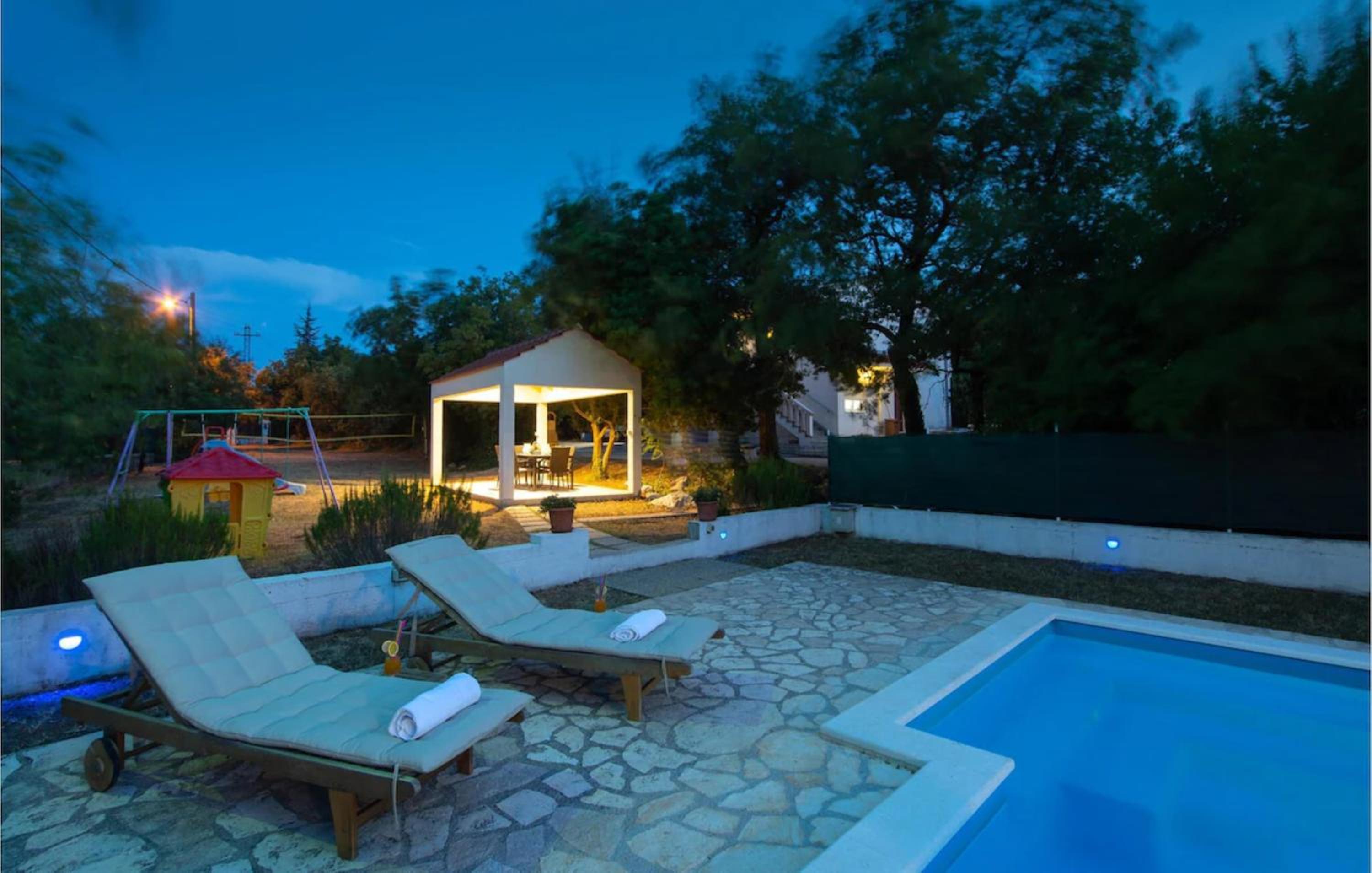 House Runjic with pool, large garden and playground