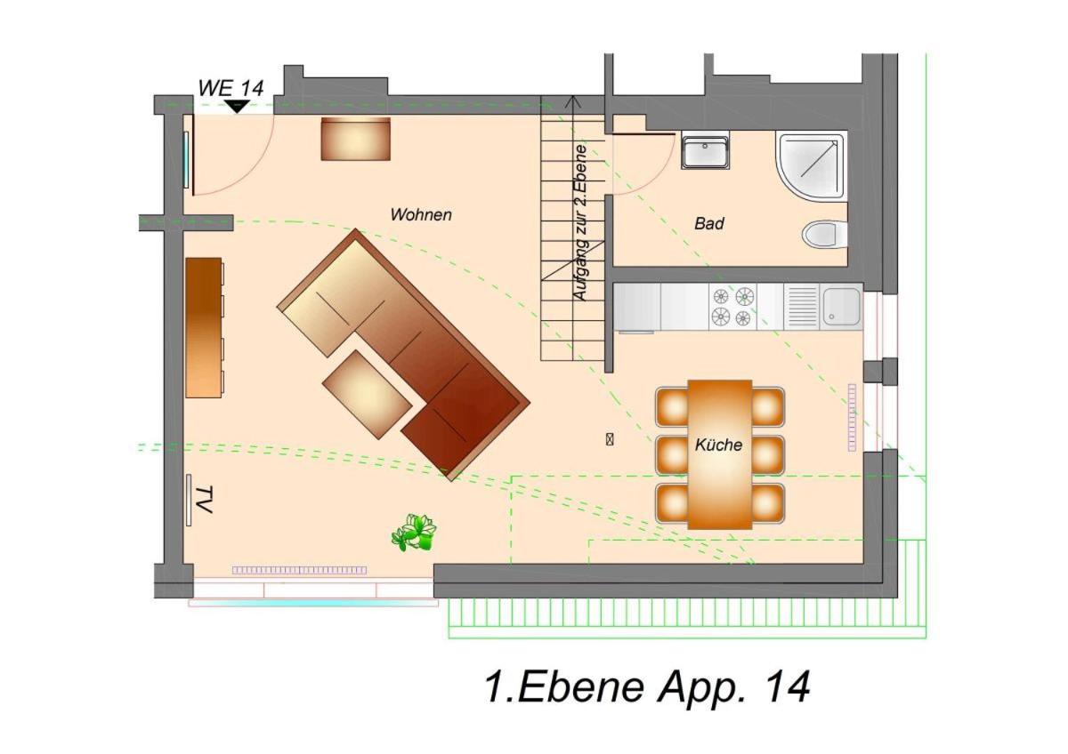 Suite BALDUR - Odins Blick Wohnung 14 - traumhafte Maisonette Wohnung, Privatstrand und Sauna