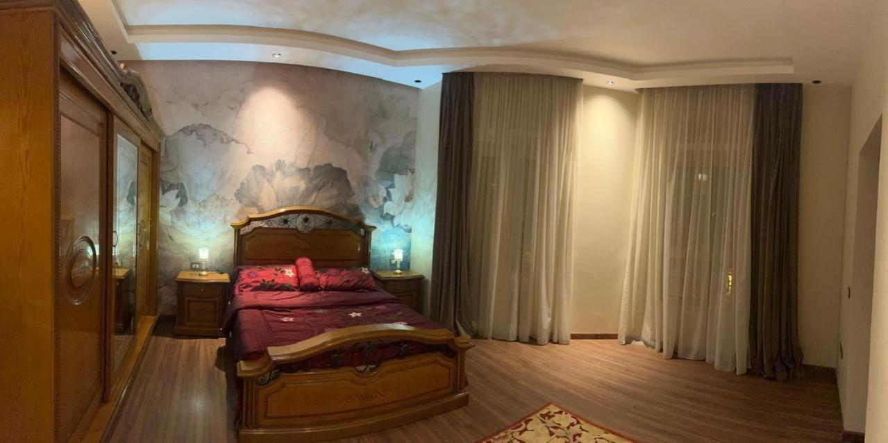 modern villa with coverable warm pool sheik zayed compound
