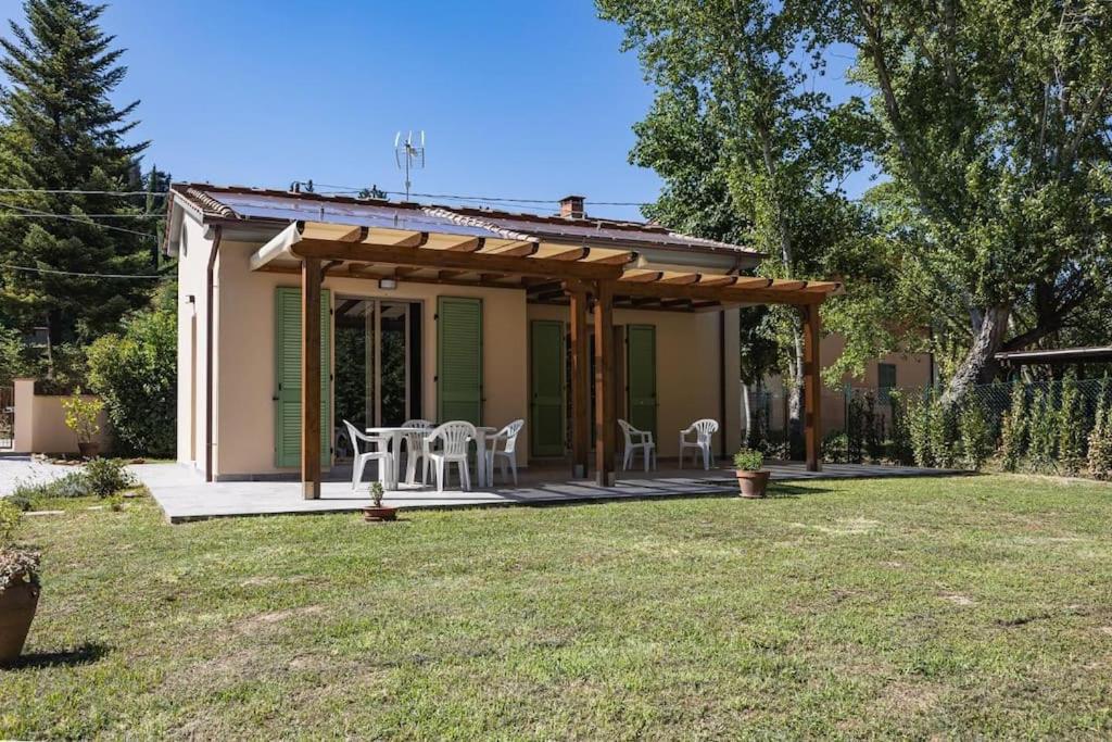 Tuscan Villa big garden and patio view 2