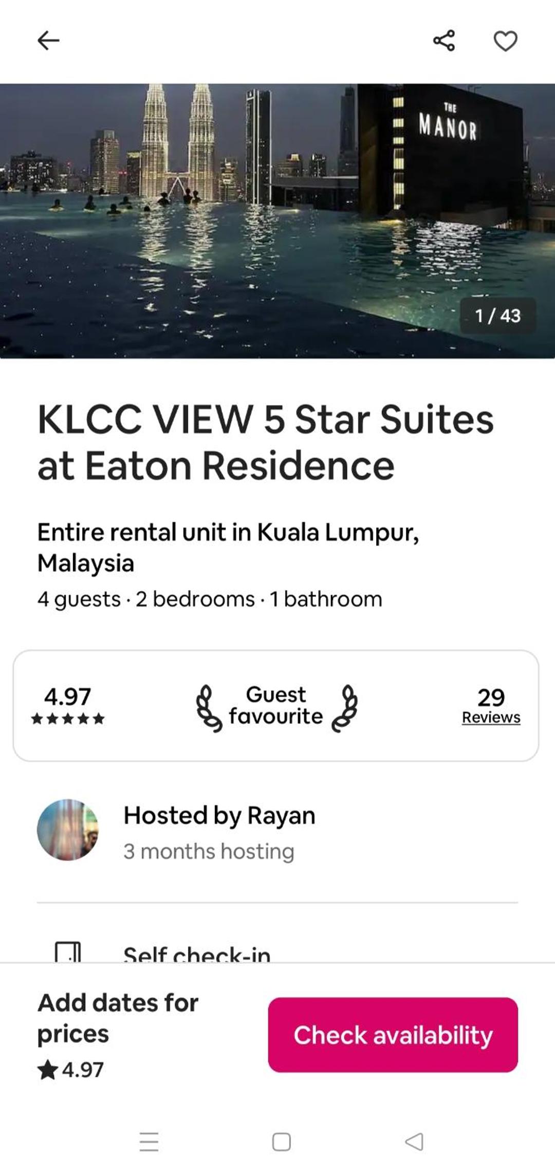 KLCC VIEW 5 Star Suites at Eaton Residence