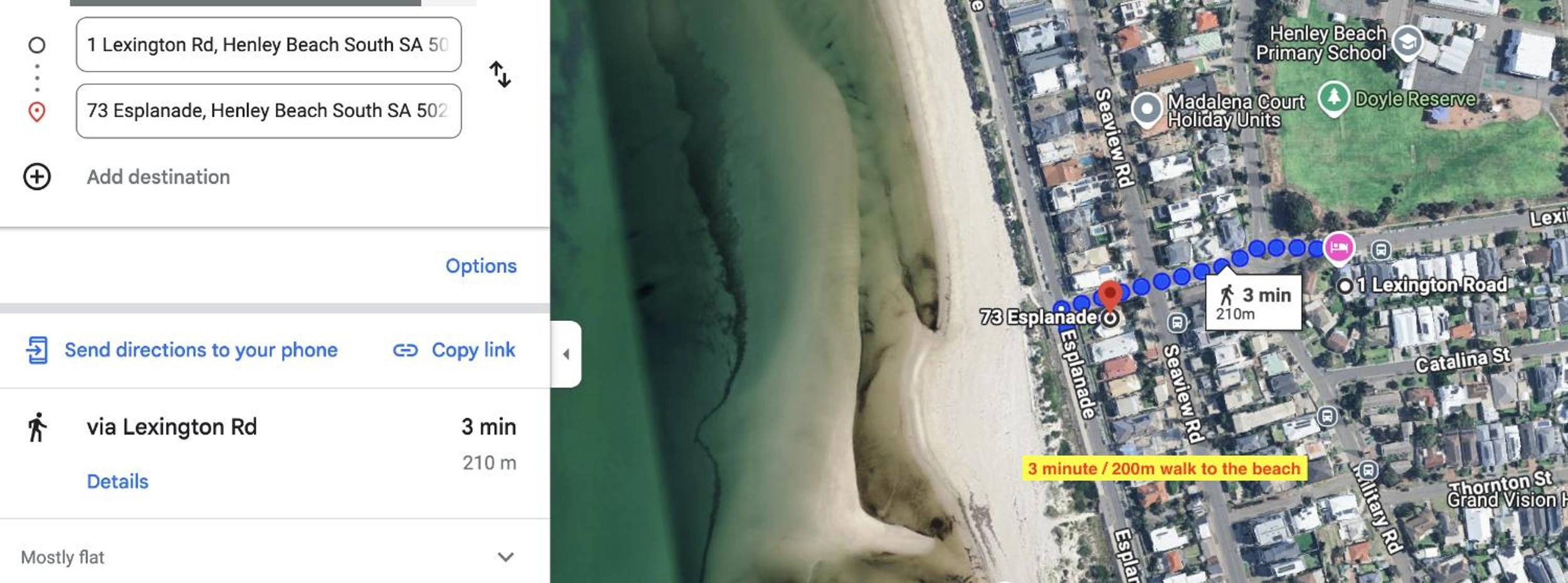 Swainson on 1 Lexington - 200m to Beach!