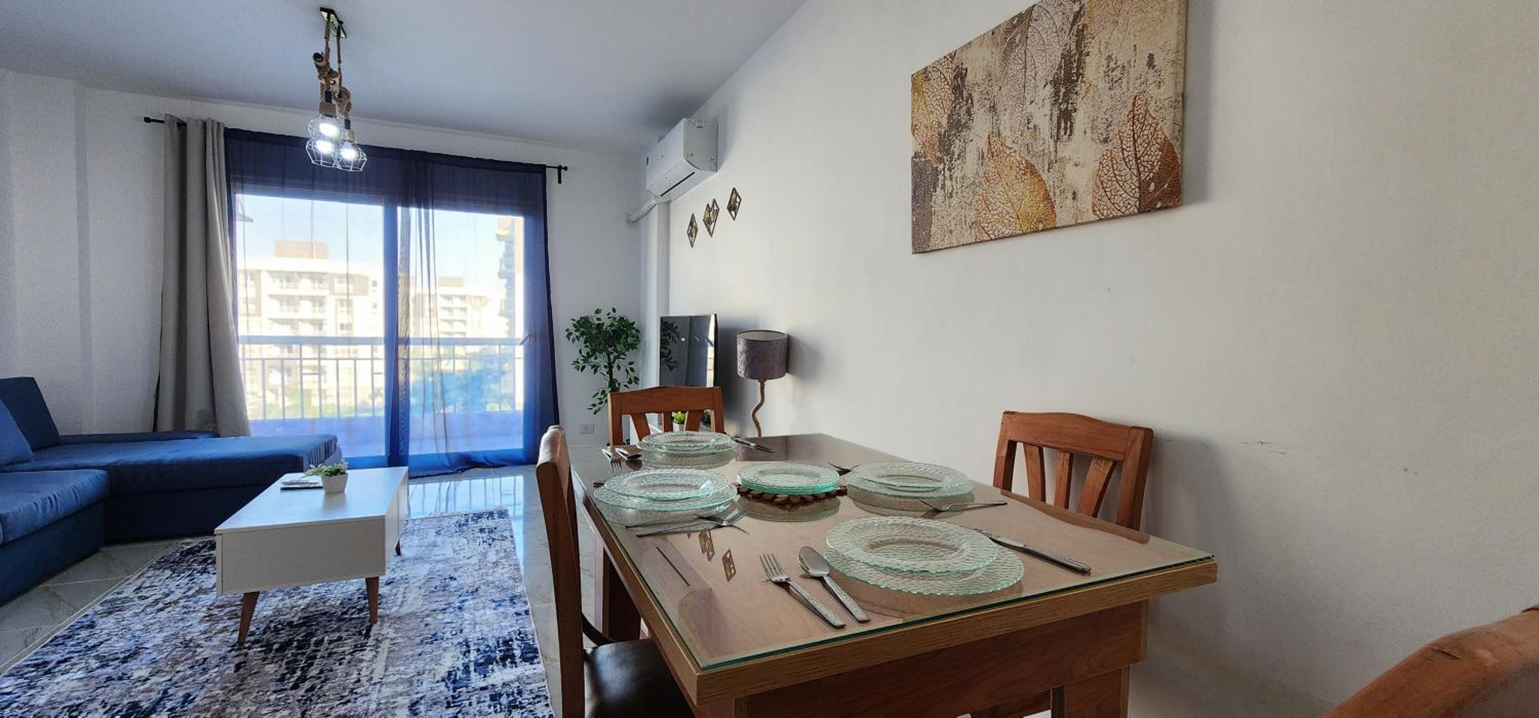 Garden view modern apartment in Madinaty