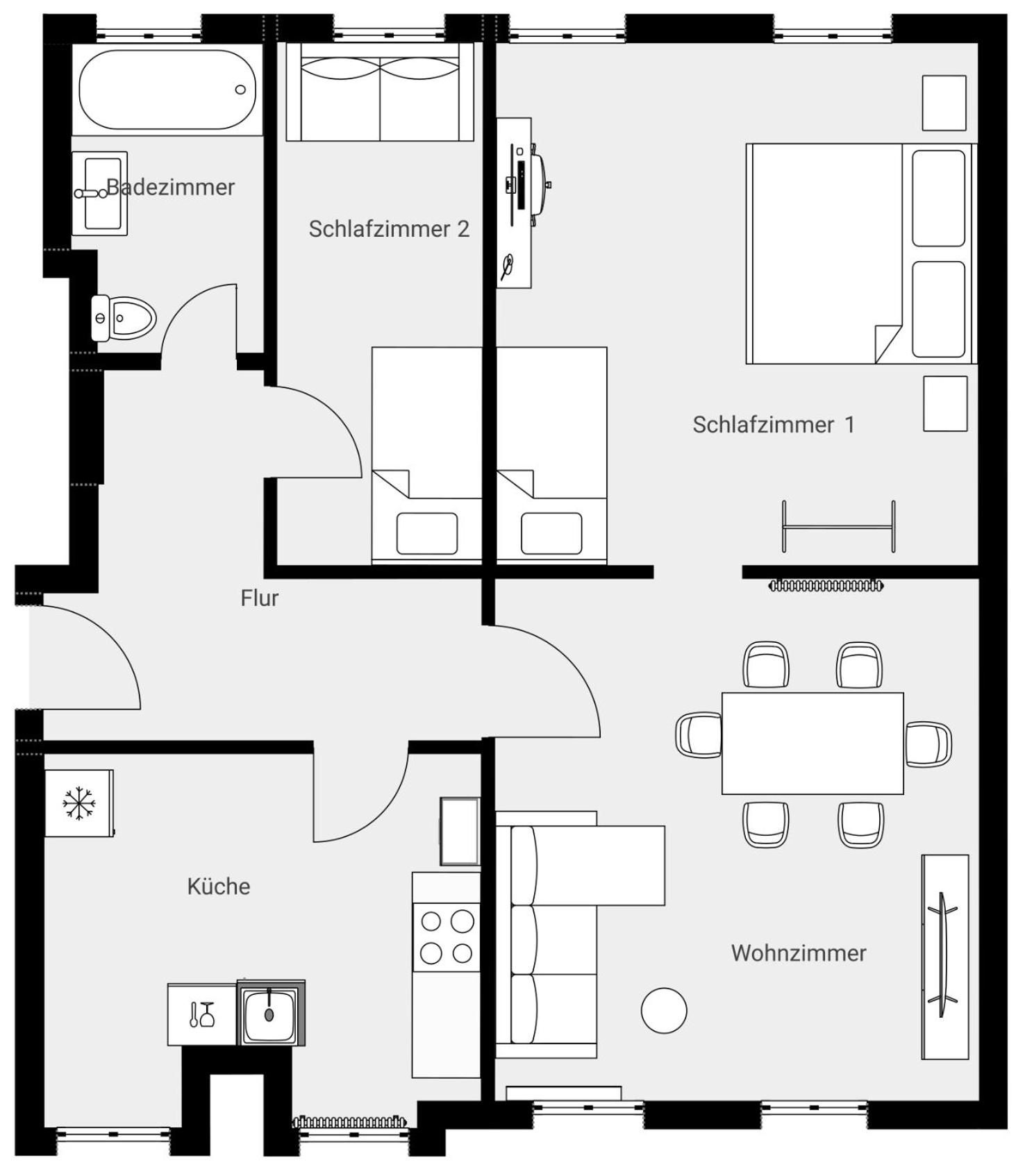 Homely Apartments Großzügige 75qm Zentral & Gratis-Parkplatz