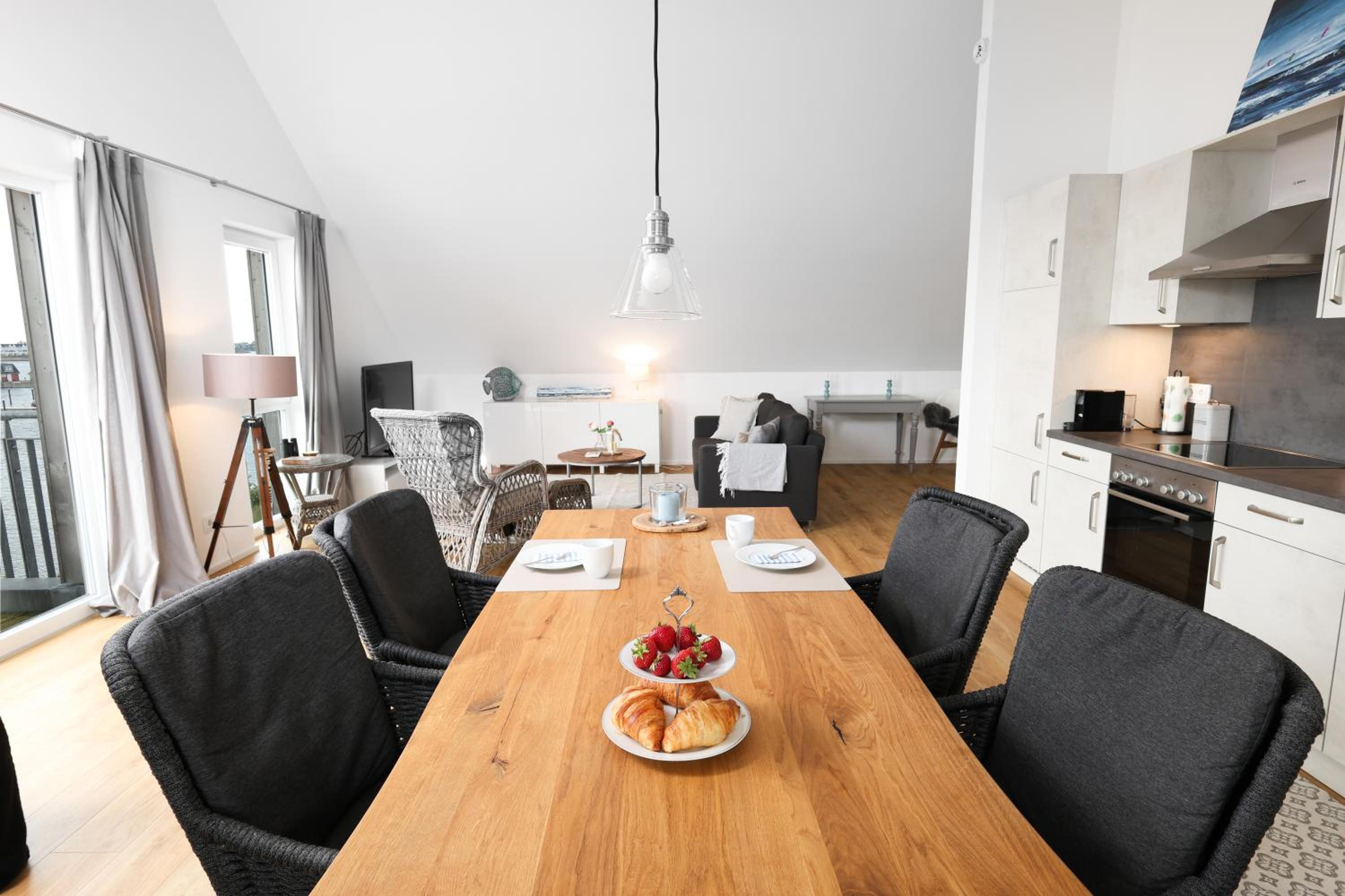 Waterkant, Loft am Hafen mit Traumblick über Hafen, Schlei und Ostsee