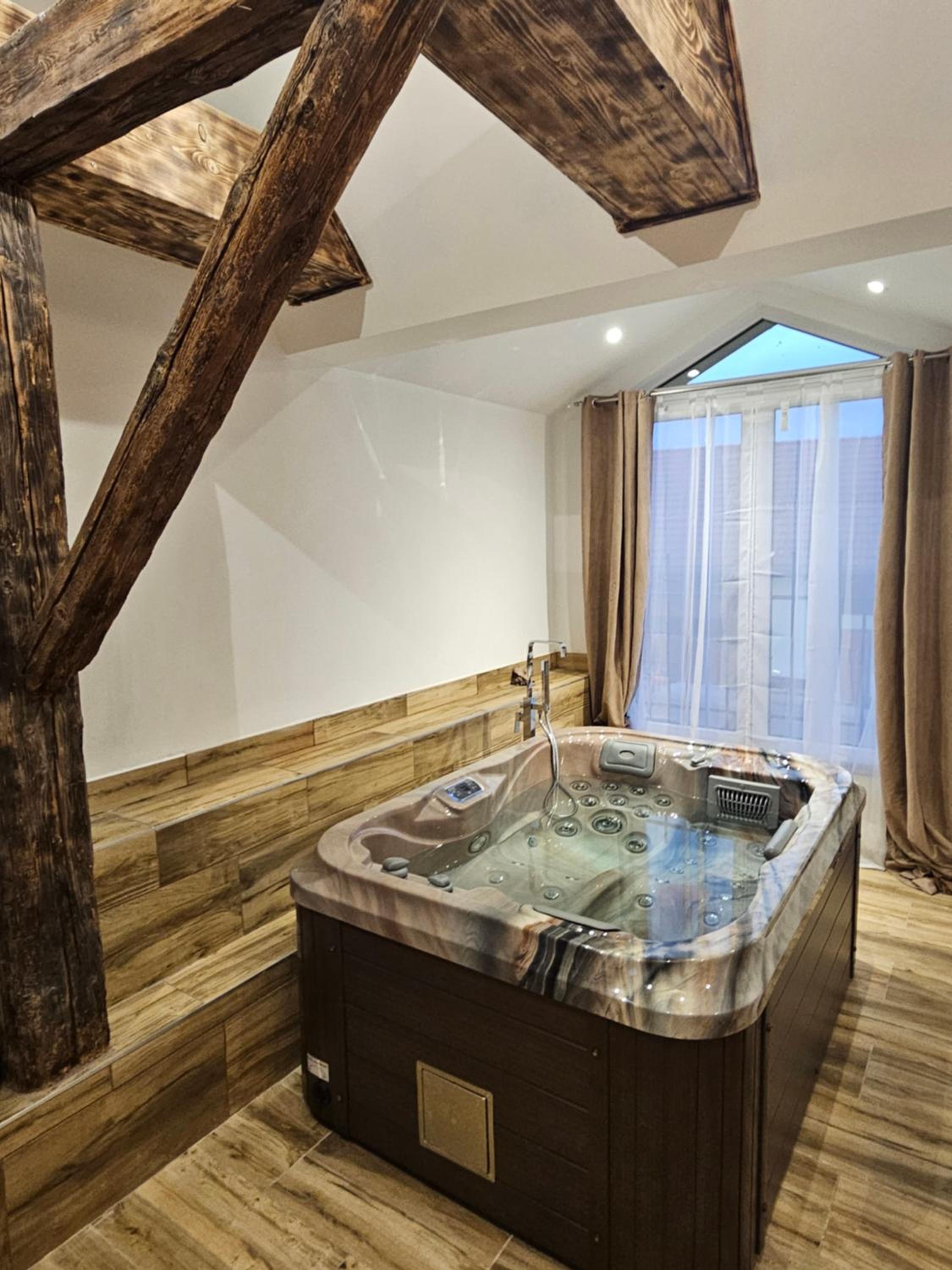 Vířivka a sauna na pokoji,nebo na vlastní terase - Farma u Příbrami