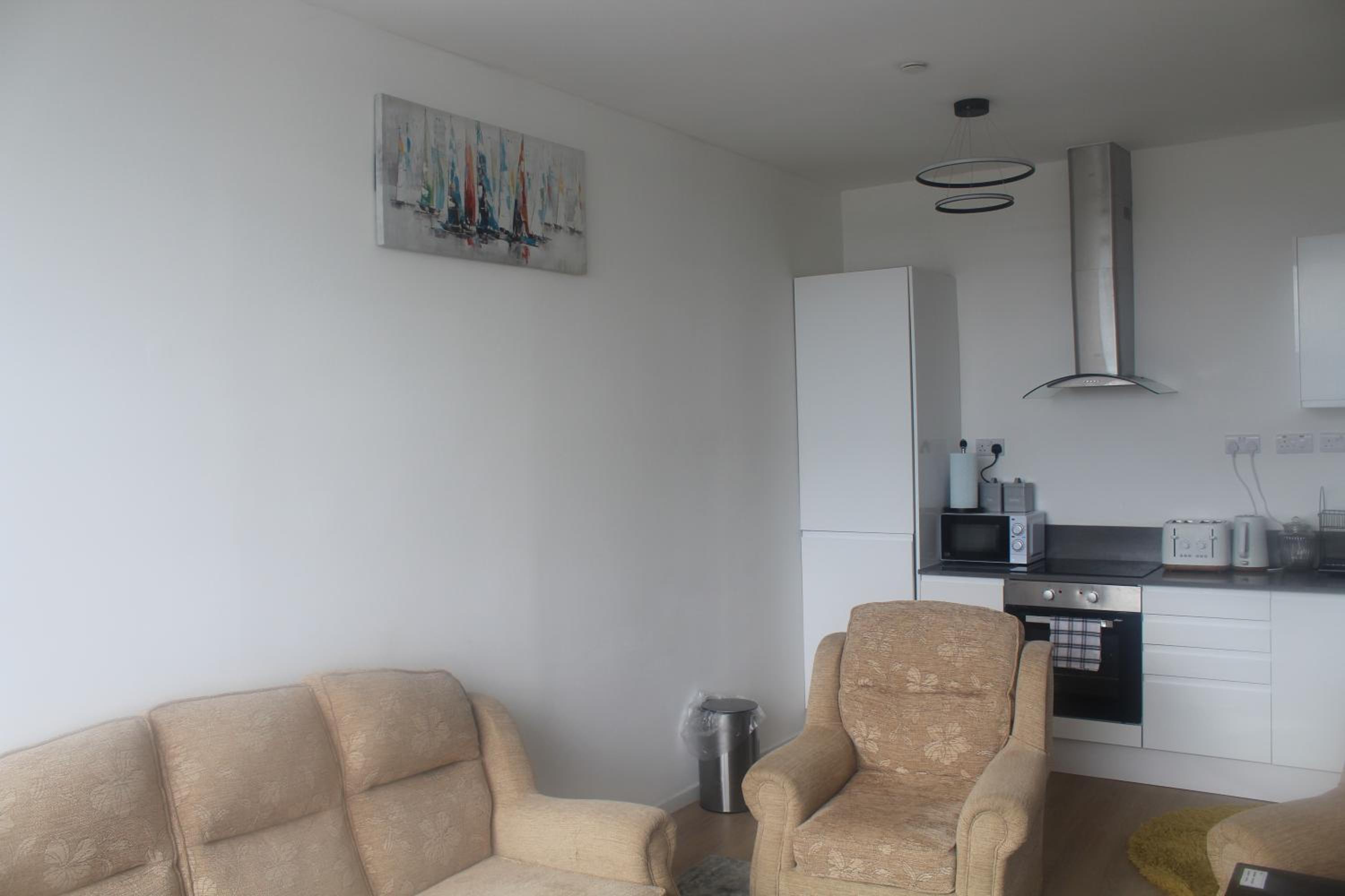 Flat 406 One bedroom apartment view 3