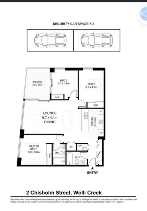 Lakeview Luxury 3Bedrooms Apt Wolli Creek close to Airport CBD