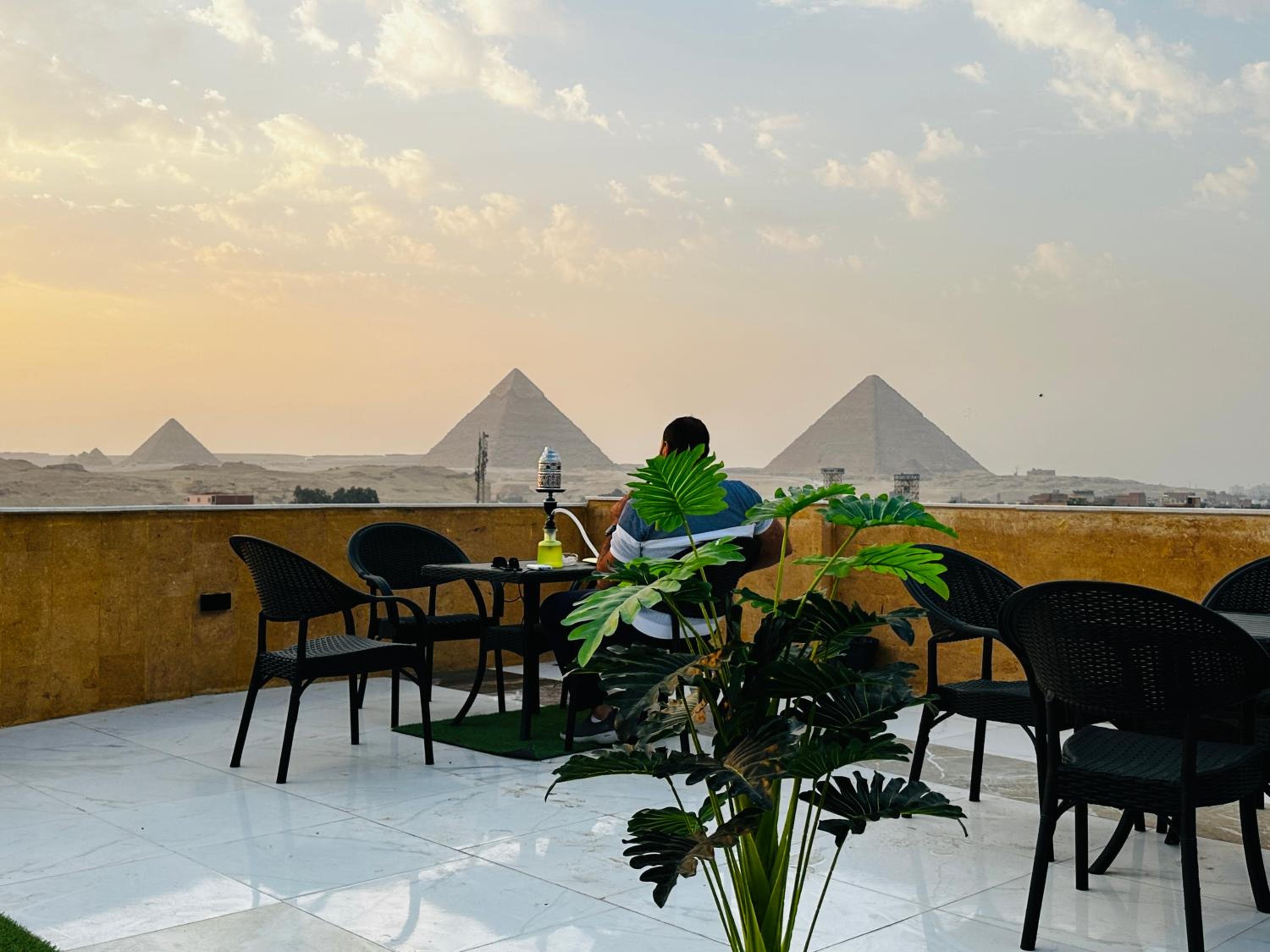 golden mask pyramids view