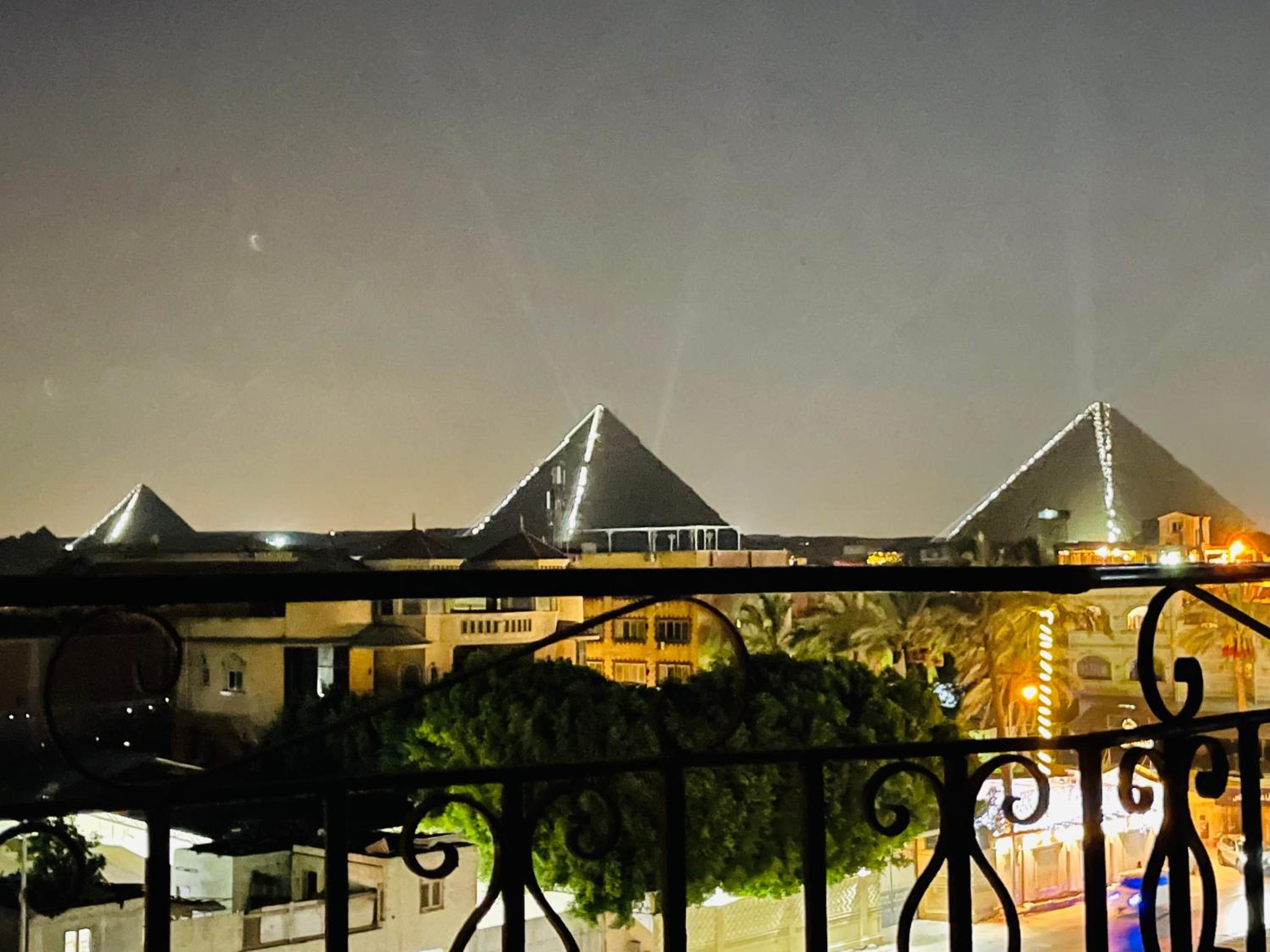 golden mask pyramids view