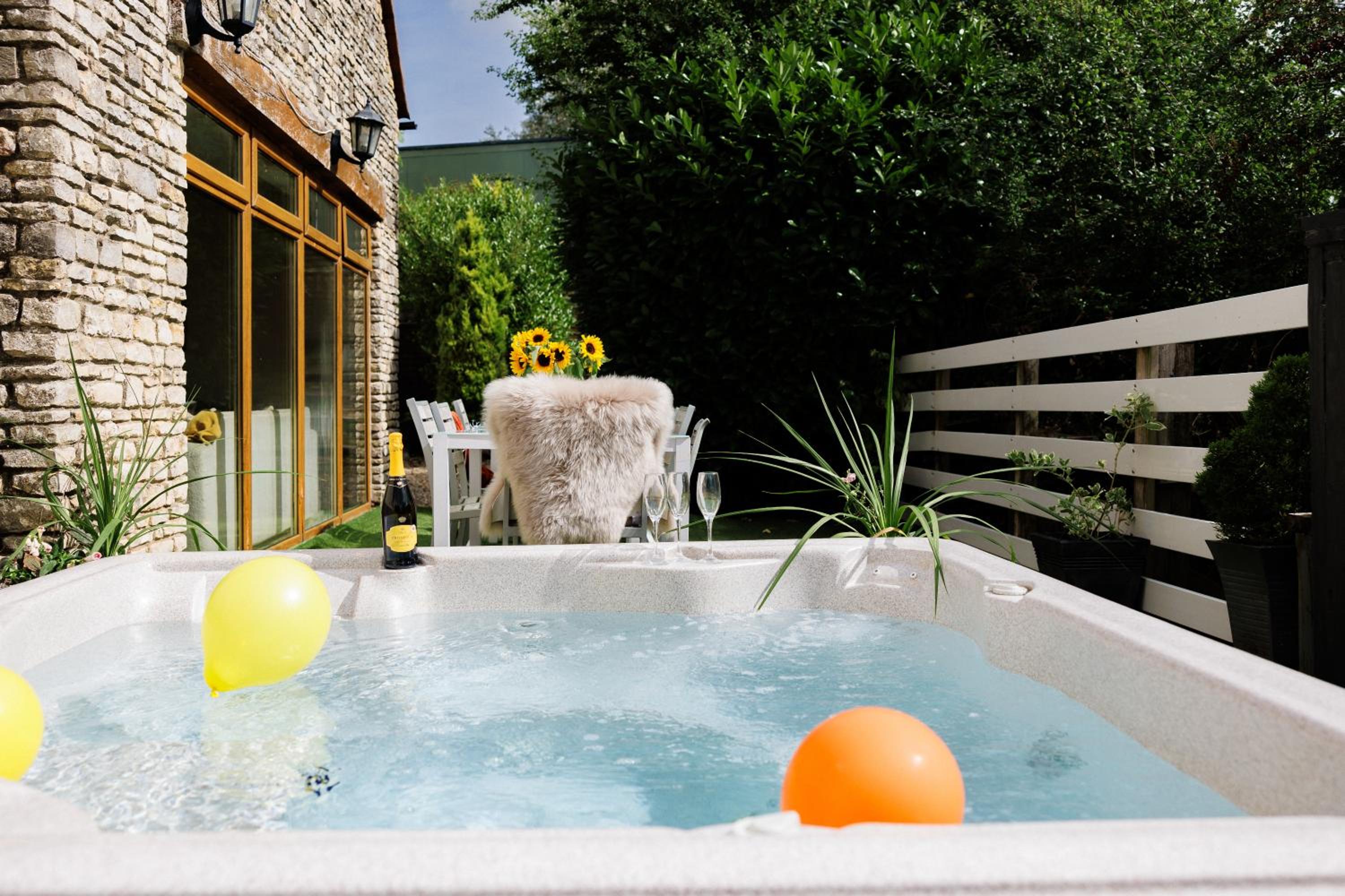 The West Barn near Bath, sleeps 24 and 2 hot tubs