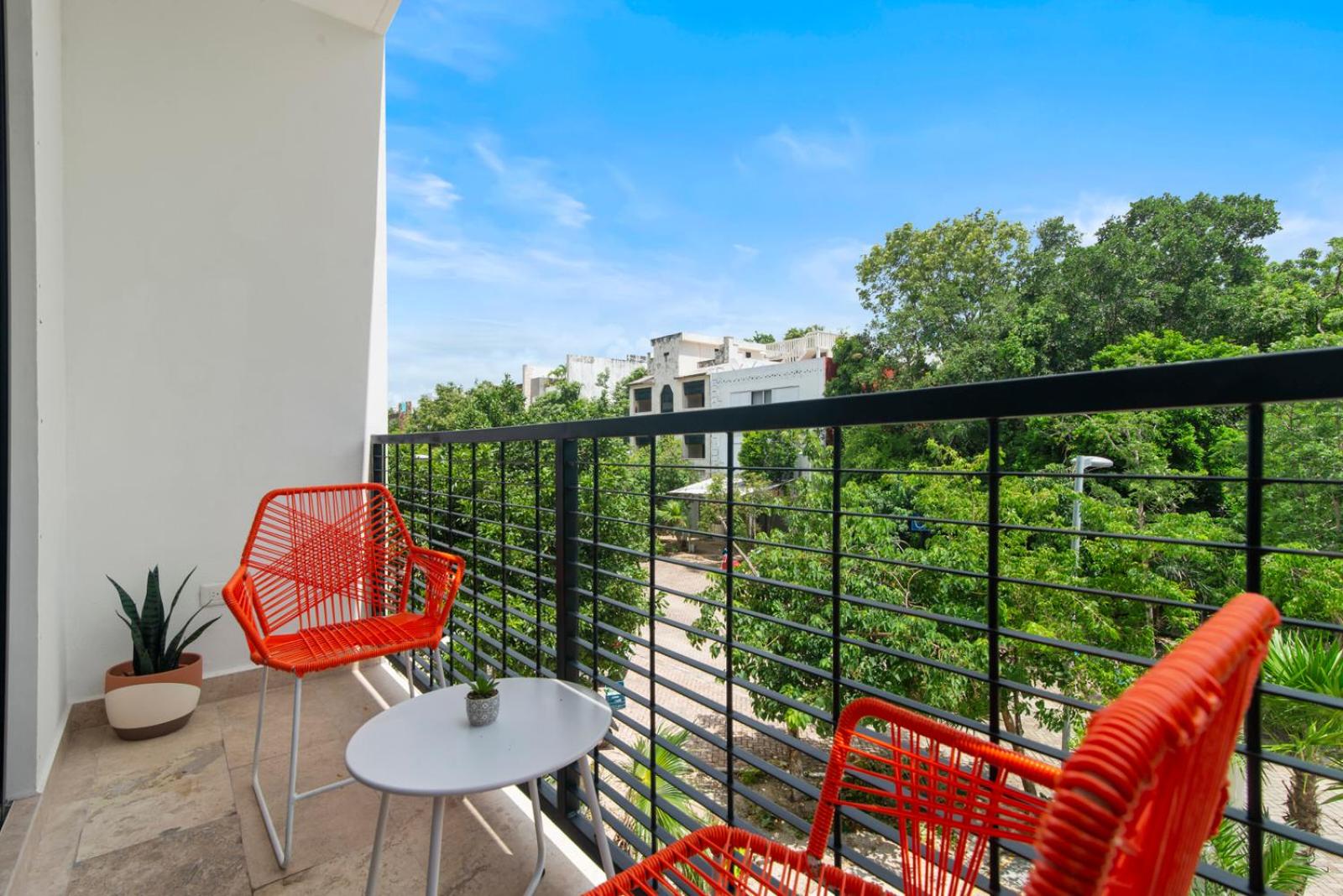 TOP location Studio with balcony Rooftop pool in Aldea Zama view 3
