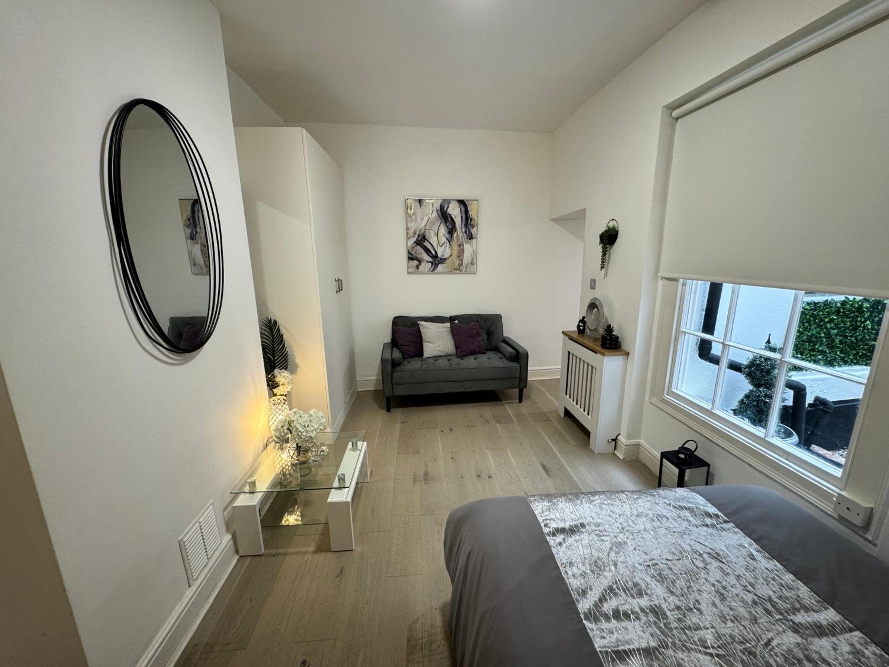 Modern spacious studio with a courtyard located in central London