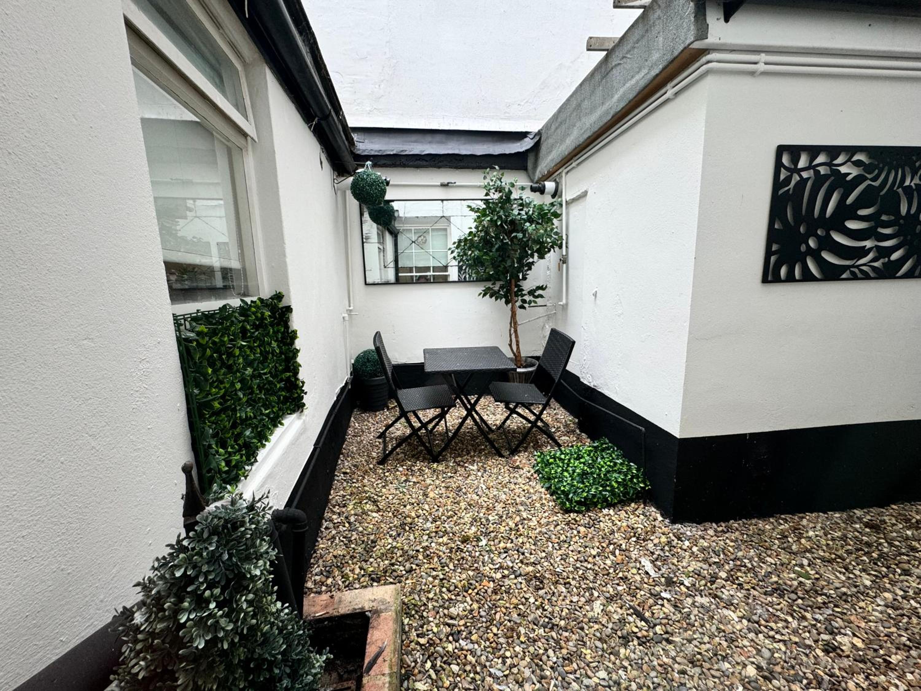 Modern spacious studio with a courtyard located in central London