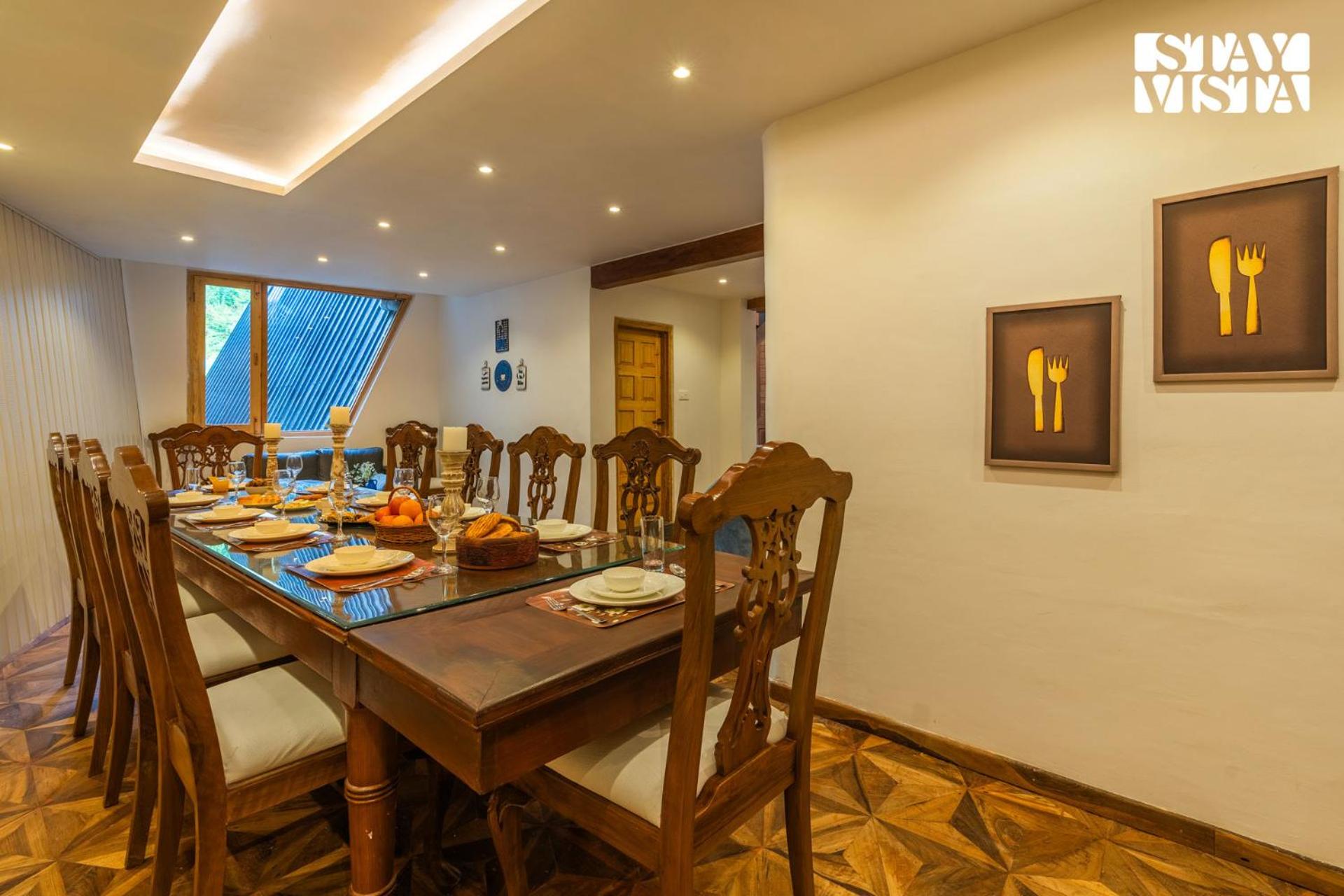StayVista at Alpha and Peek a boo with Lawn, BBQ, Aframe and Bonfire view 2