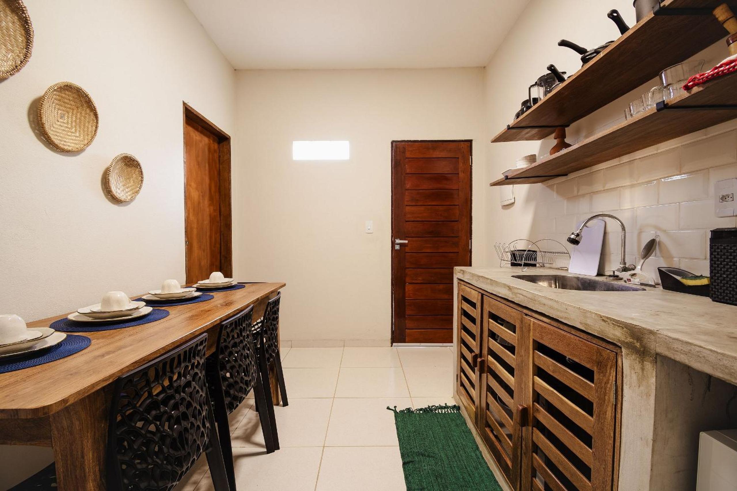 Flat 01 · Flats Japaratinga1- 200m da praia cozinha completa