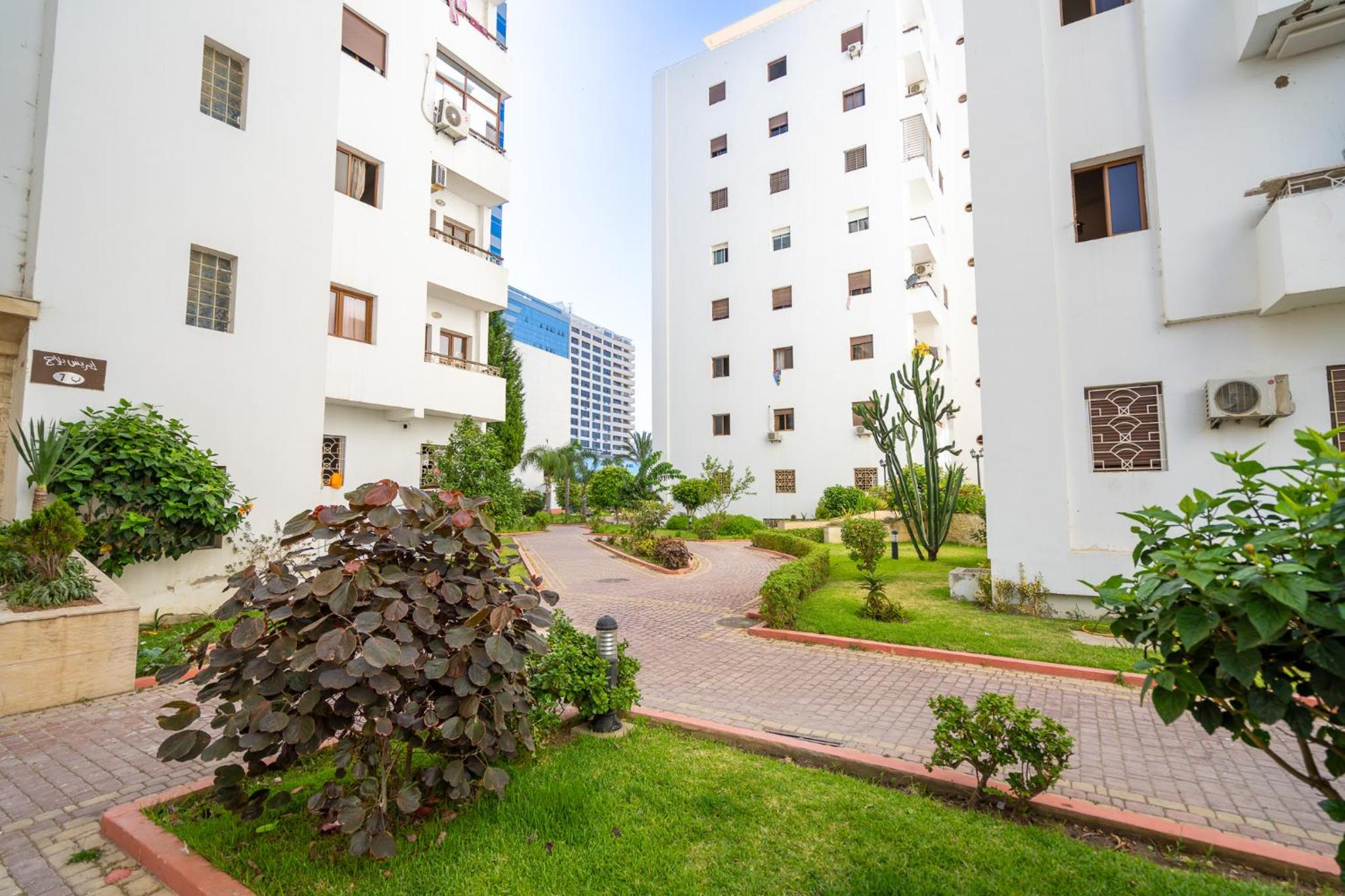Malabata Beach Iris plage residence free parking view 2