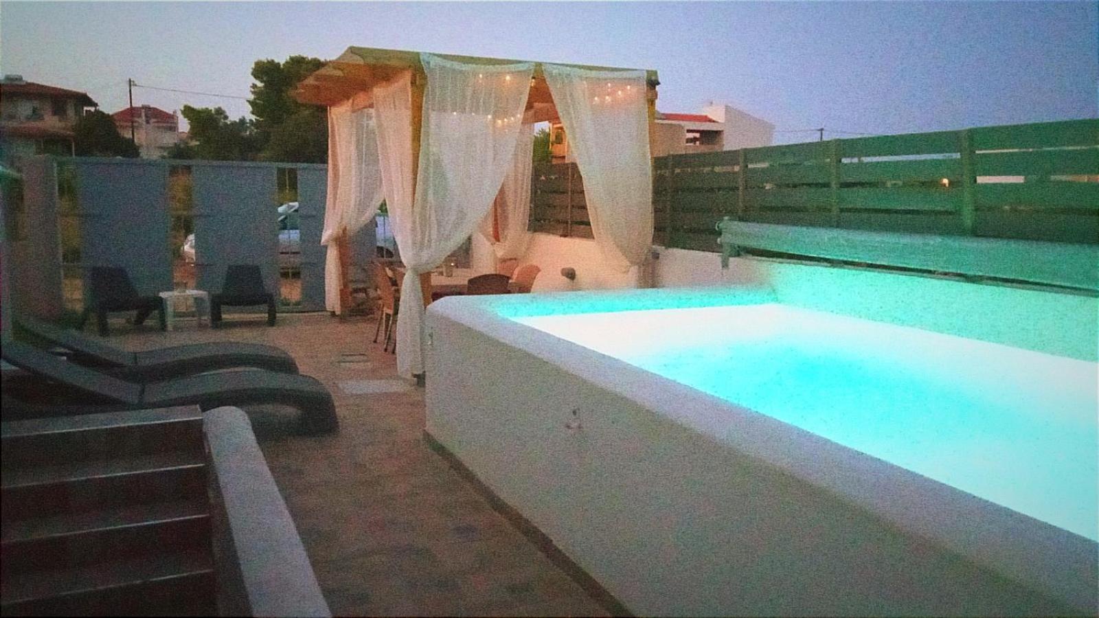 Athens Villa Artemis pool Sea Airport view 2